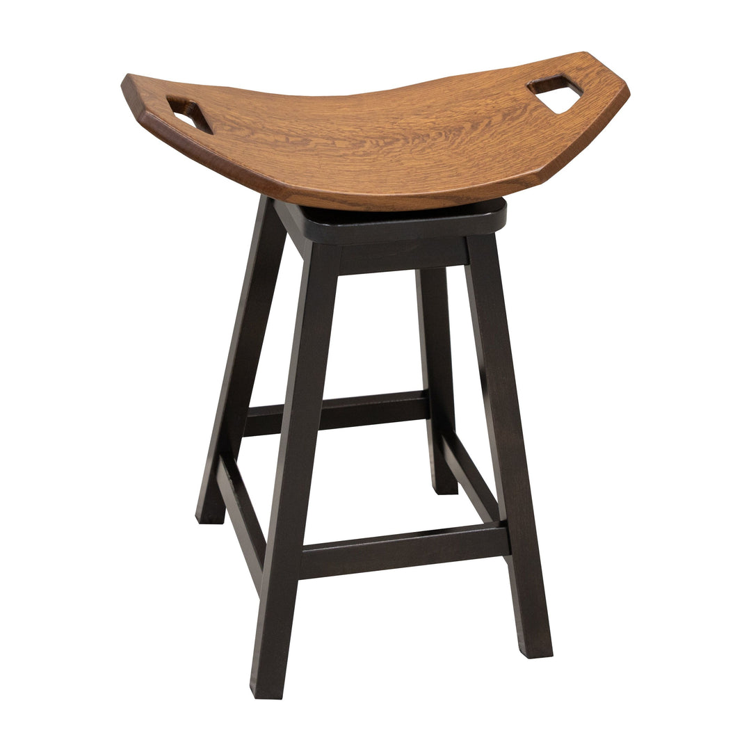 24" Mission Swivel Saddle Bar Stool