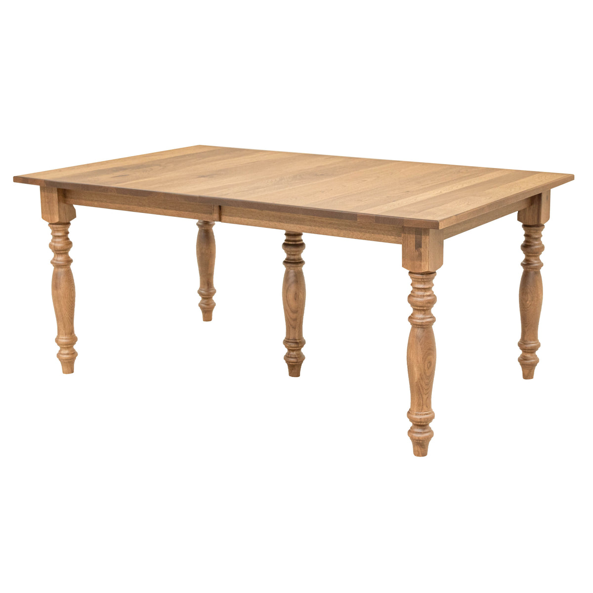 Modern Farm Leg Hickory Wood Extending Dining Table | WB