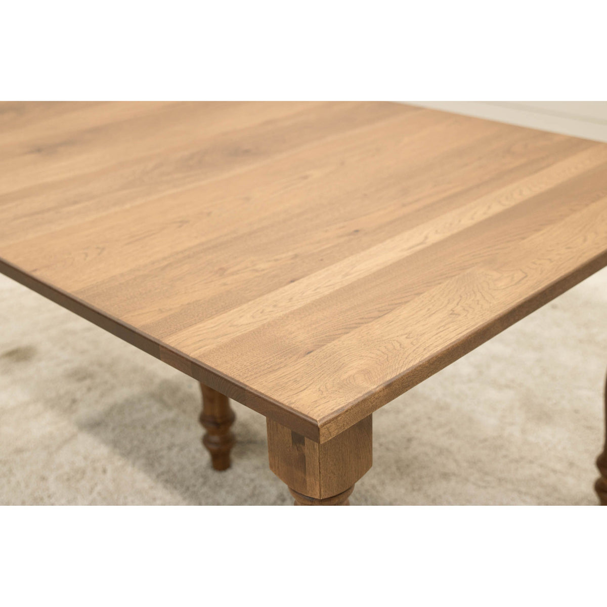 Modern Farm Leg Hickory Wood Extending Dining Table | WB