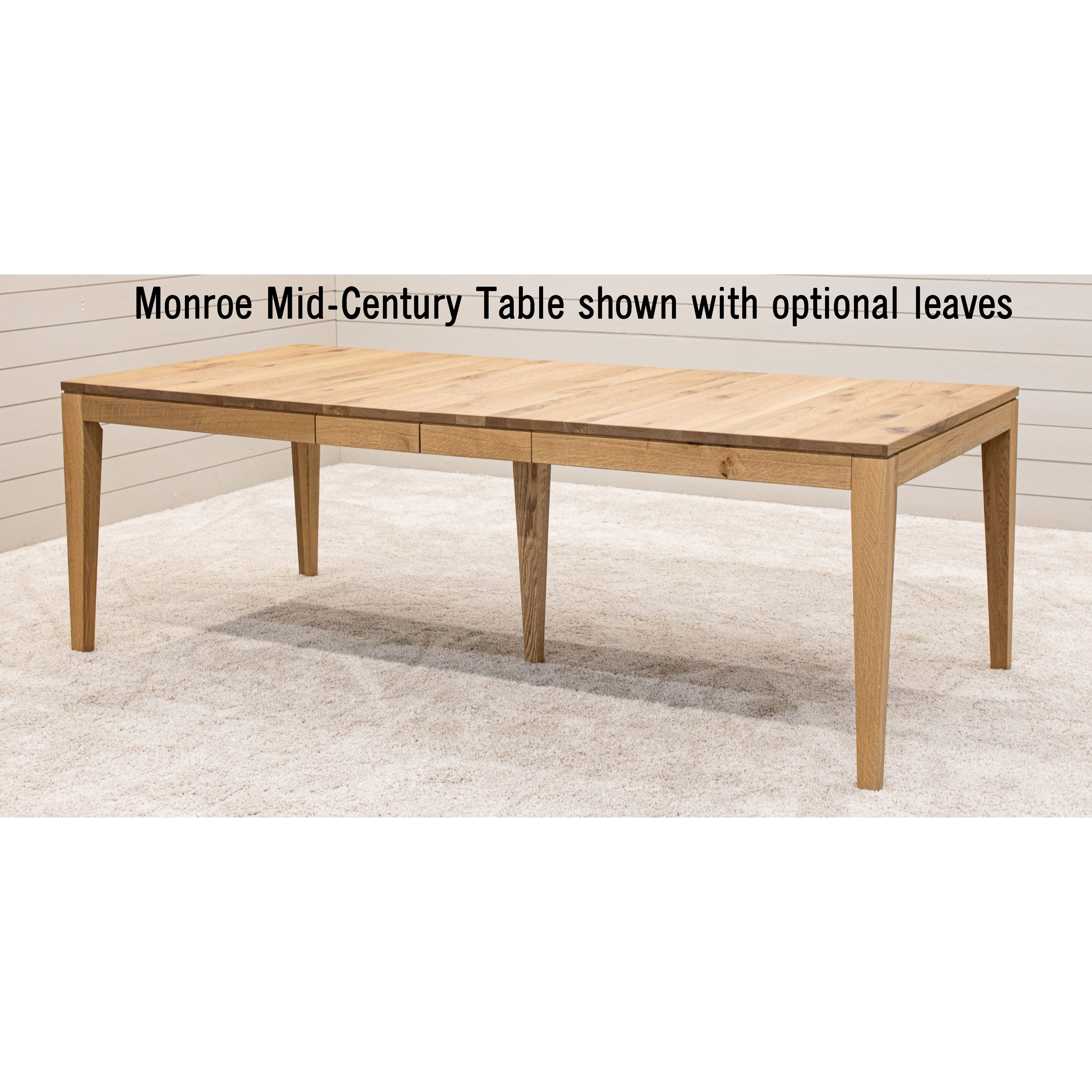 Monroe Mid Century White Oak Wood Dining Table | SE