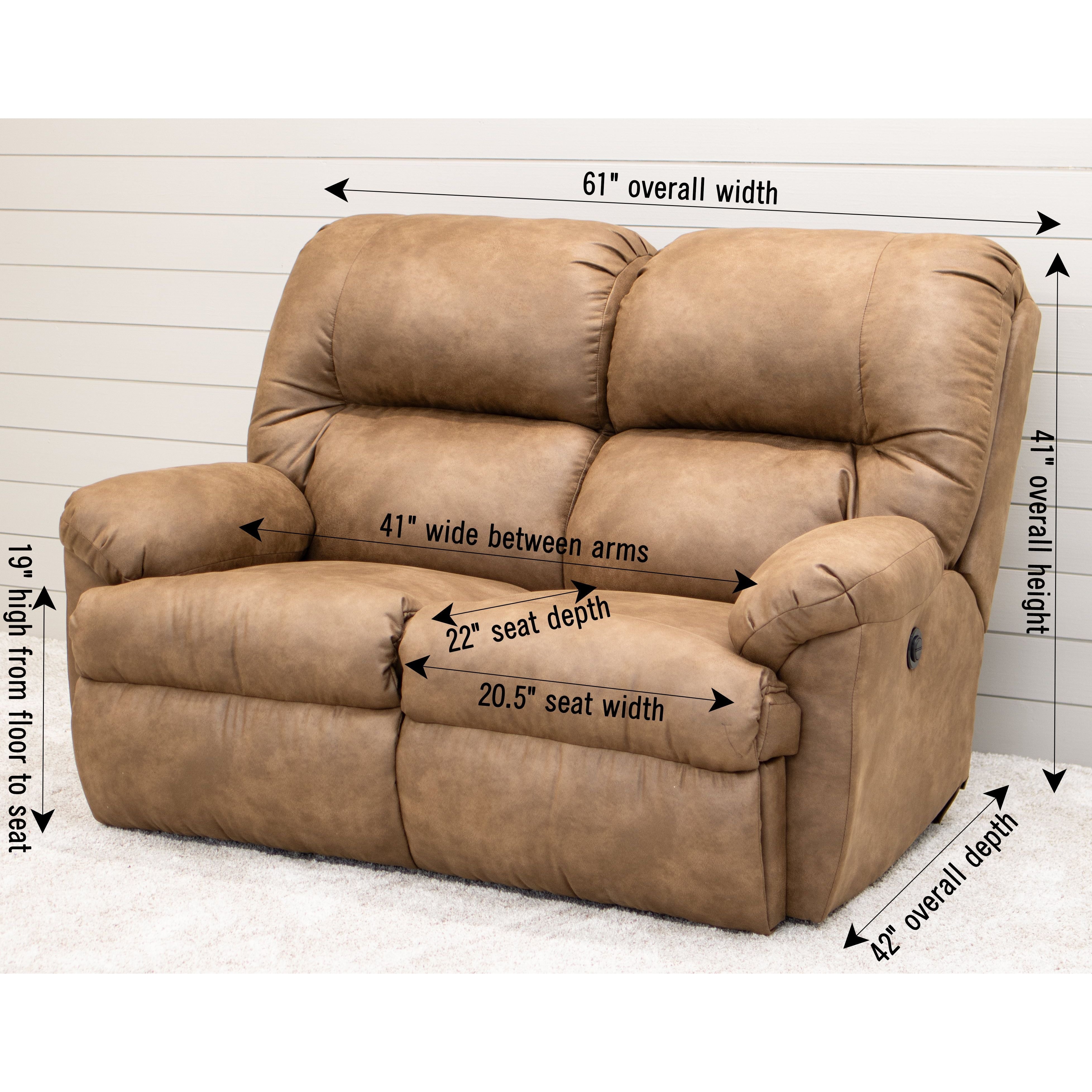 Faux leather store loveseat recliner