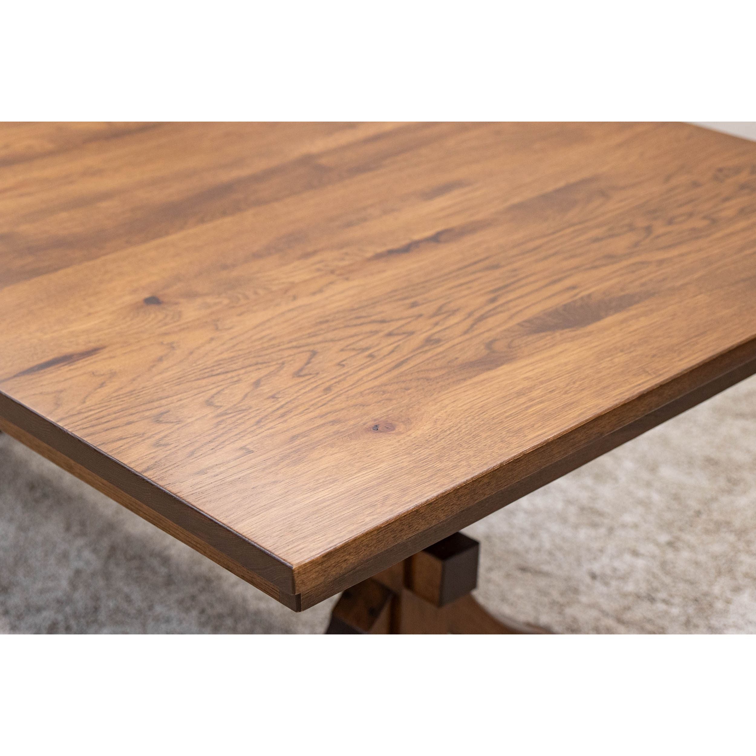 Newport Trestle Hickory Wood Extending Dining Table | HC