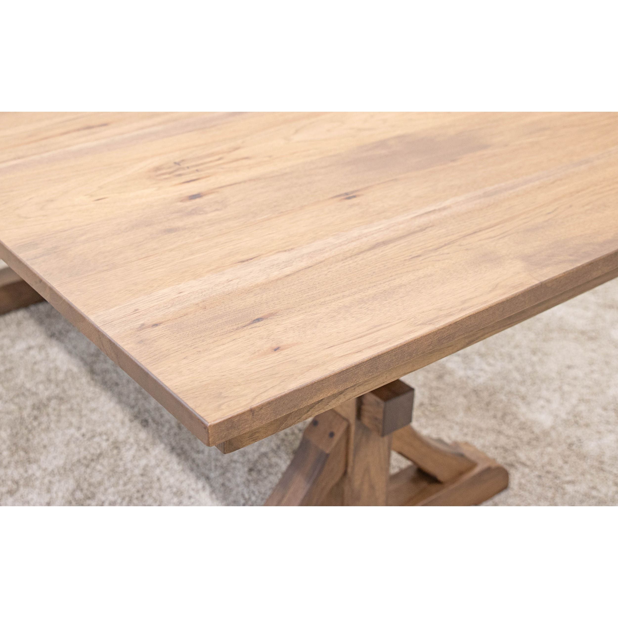 Newport Trestle Hickory Wood Extending Dining Table | WB
