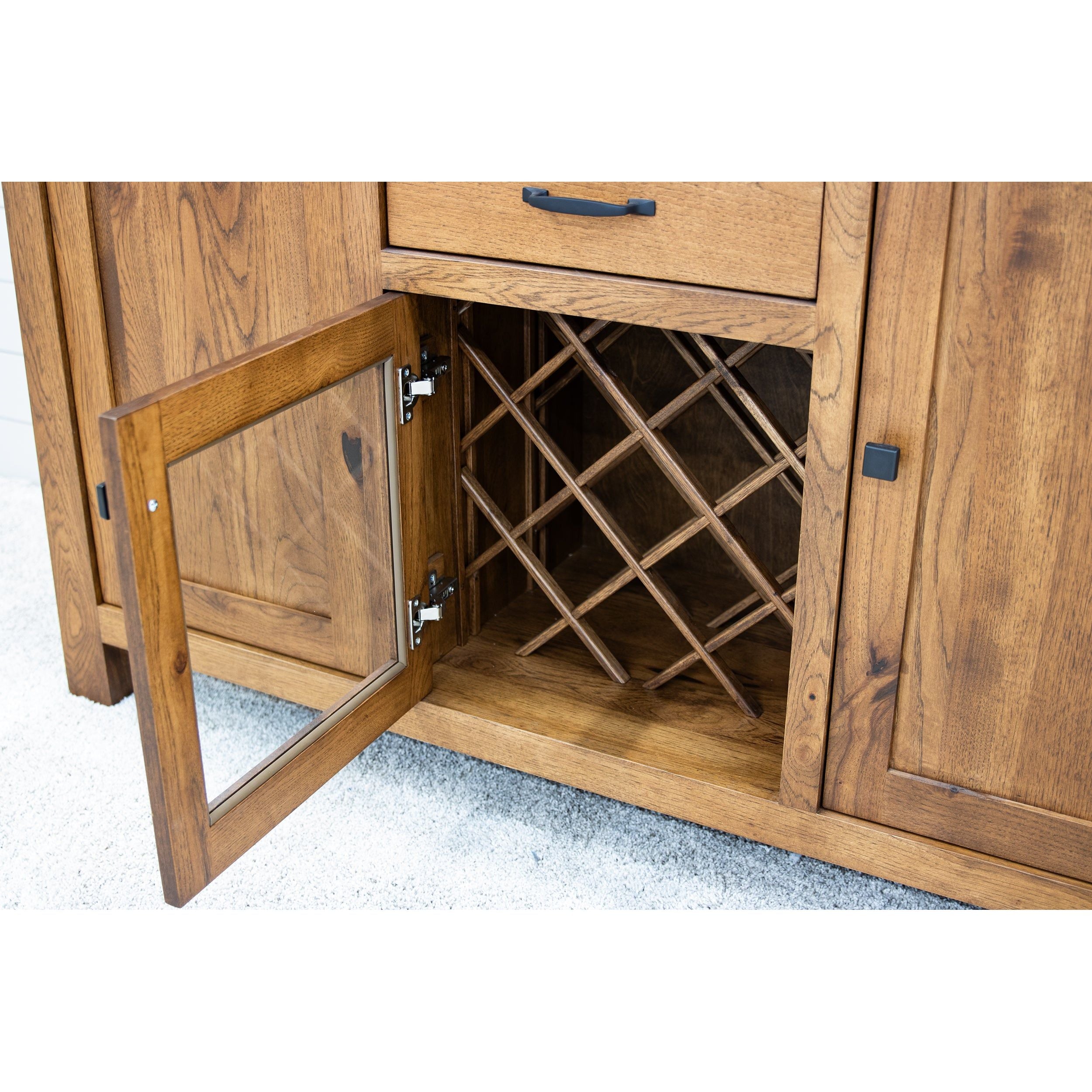 OBG Wine Buffet with Hutch Topper in Hickory Wood | HC