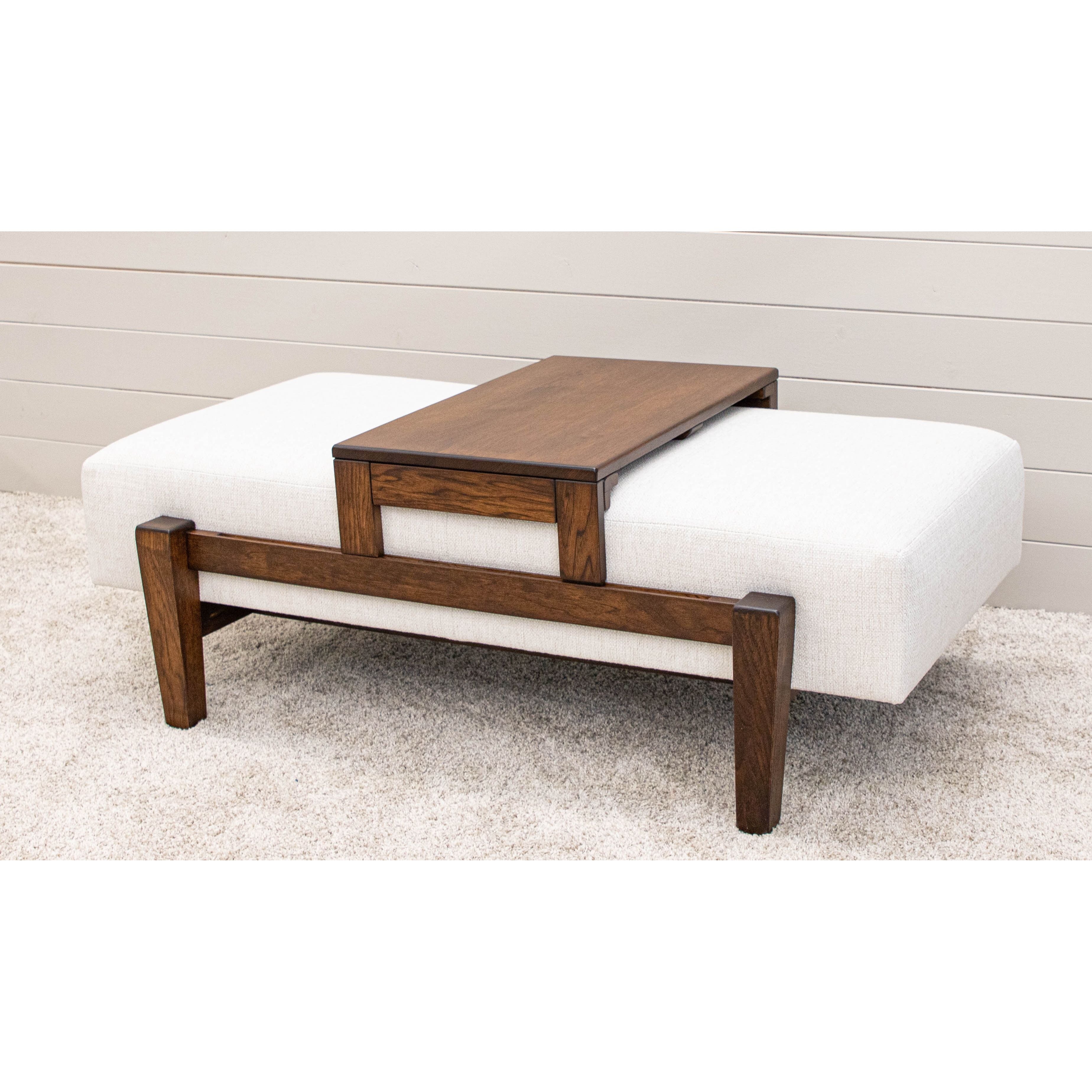 Ottoman with Tray in Hickory Wood | RH-ASB&R1-24