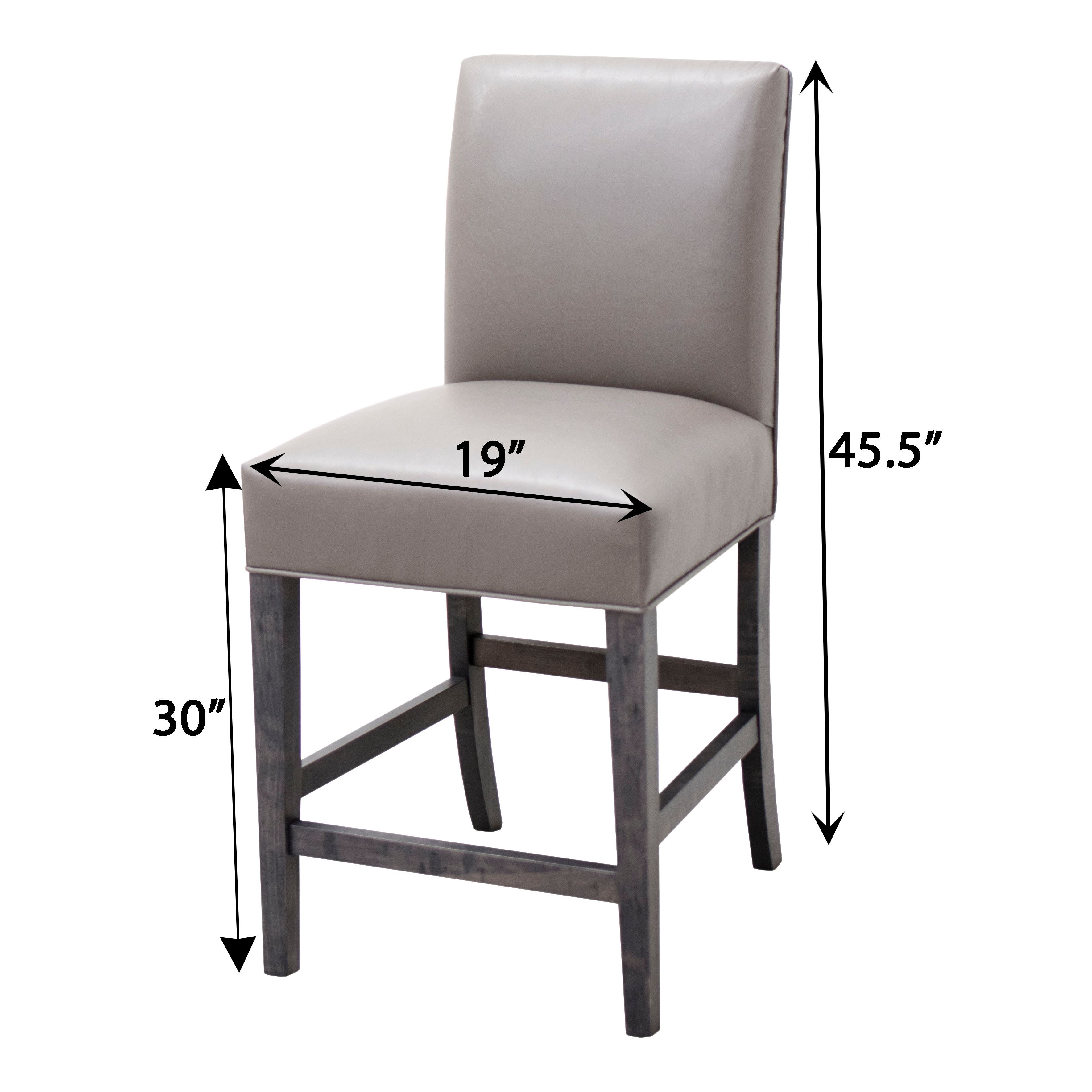 Parsons Enclosed Back Upholstered 24" Bar Stool | 38-4