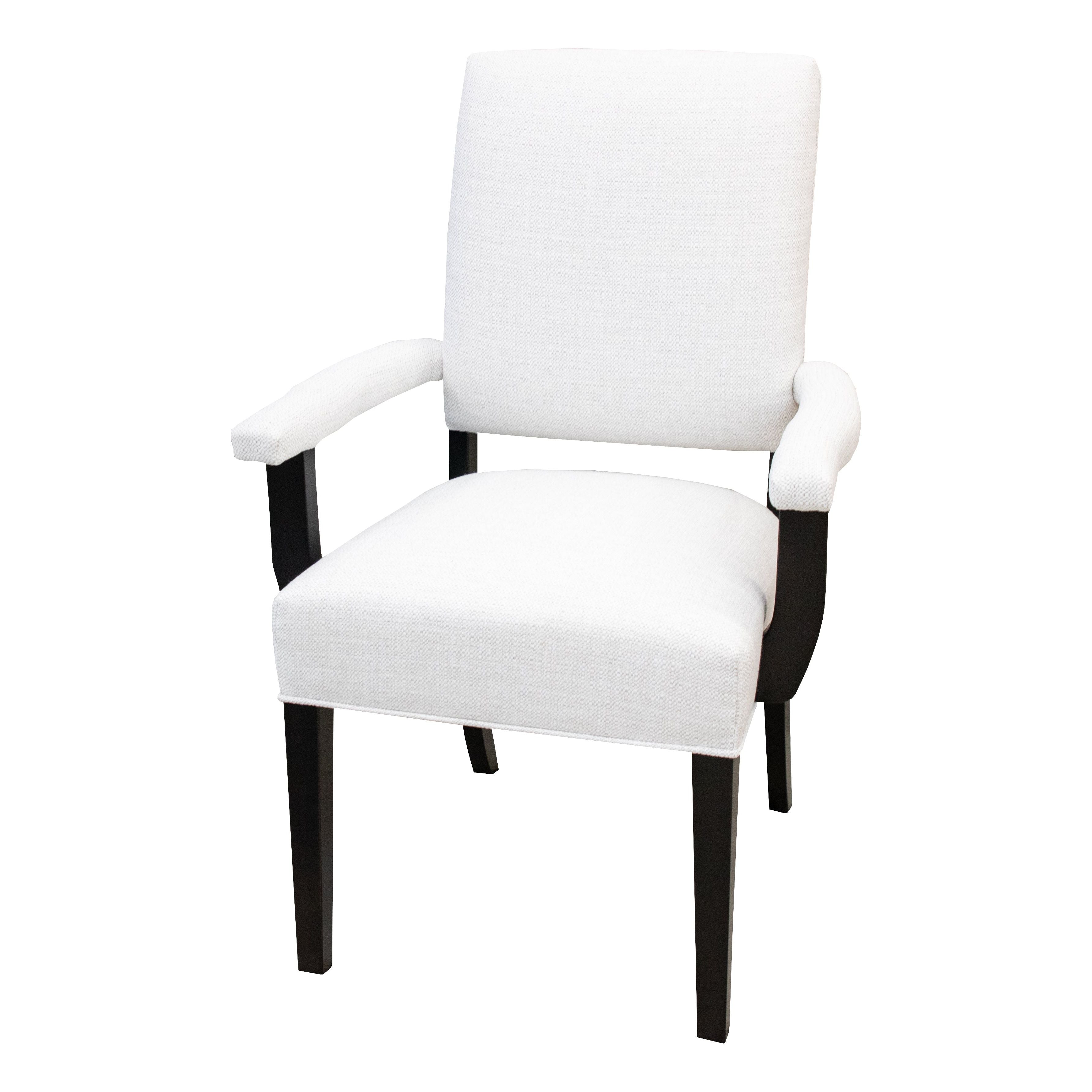 Parsons Open Back Upholstered Dining Chair with Fabric Arms | R1-120