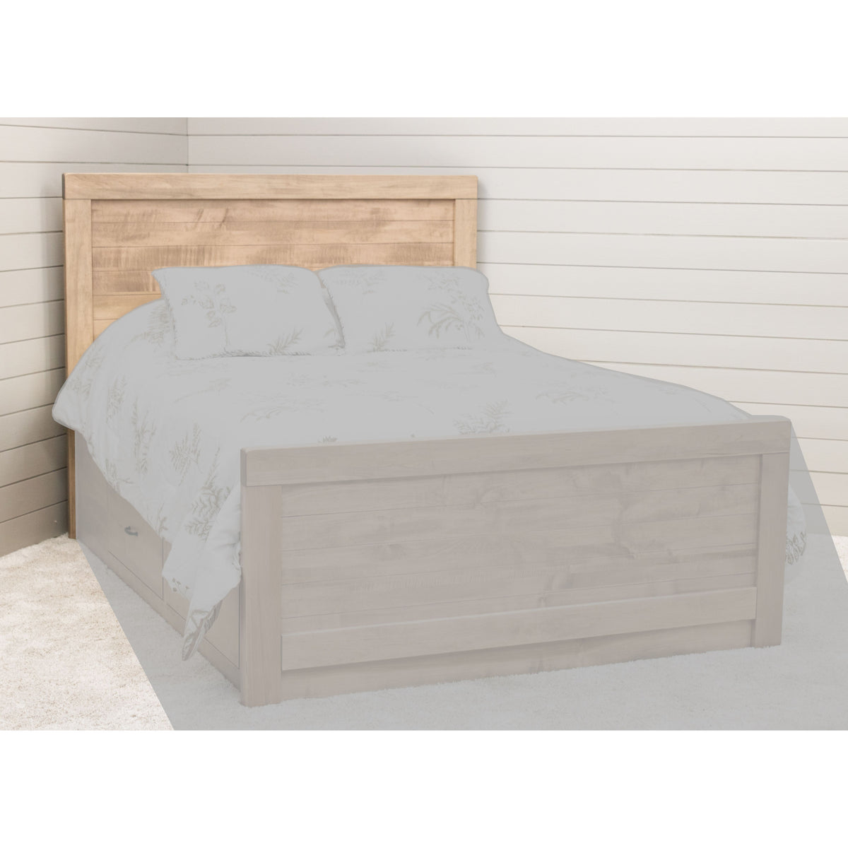 Portland King Maple Wood Storage Platform Bed | DS