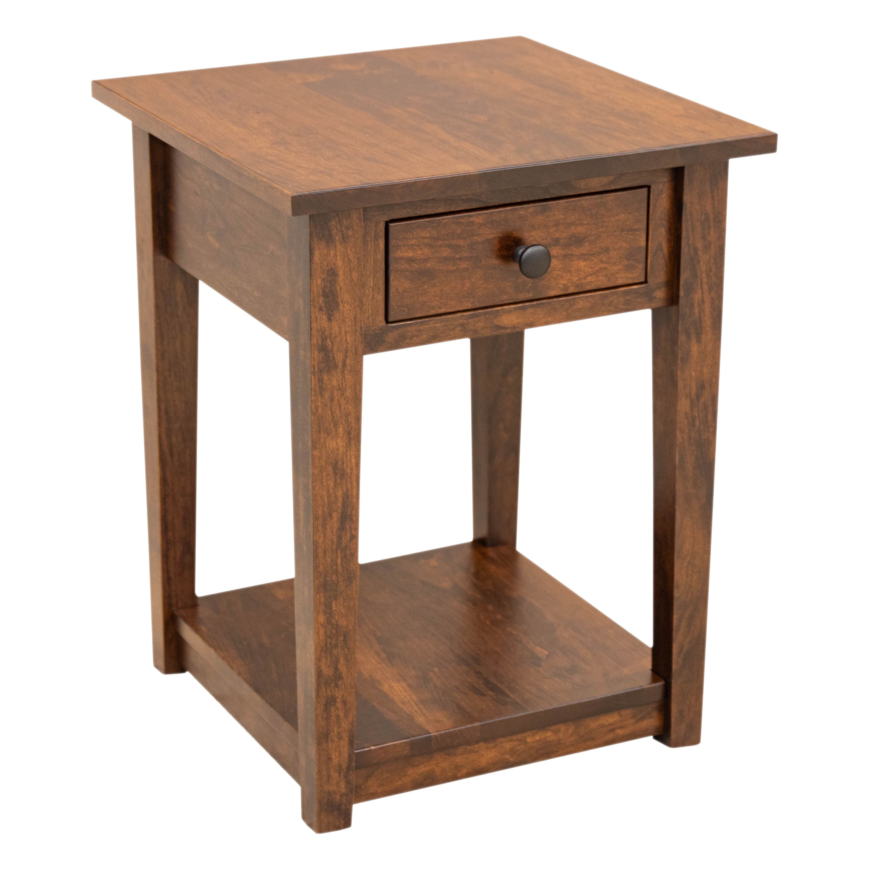 Riverton Cherry Wood Large Square Open End Table | ASB