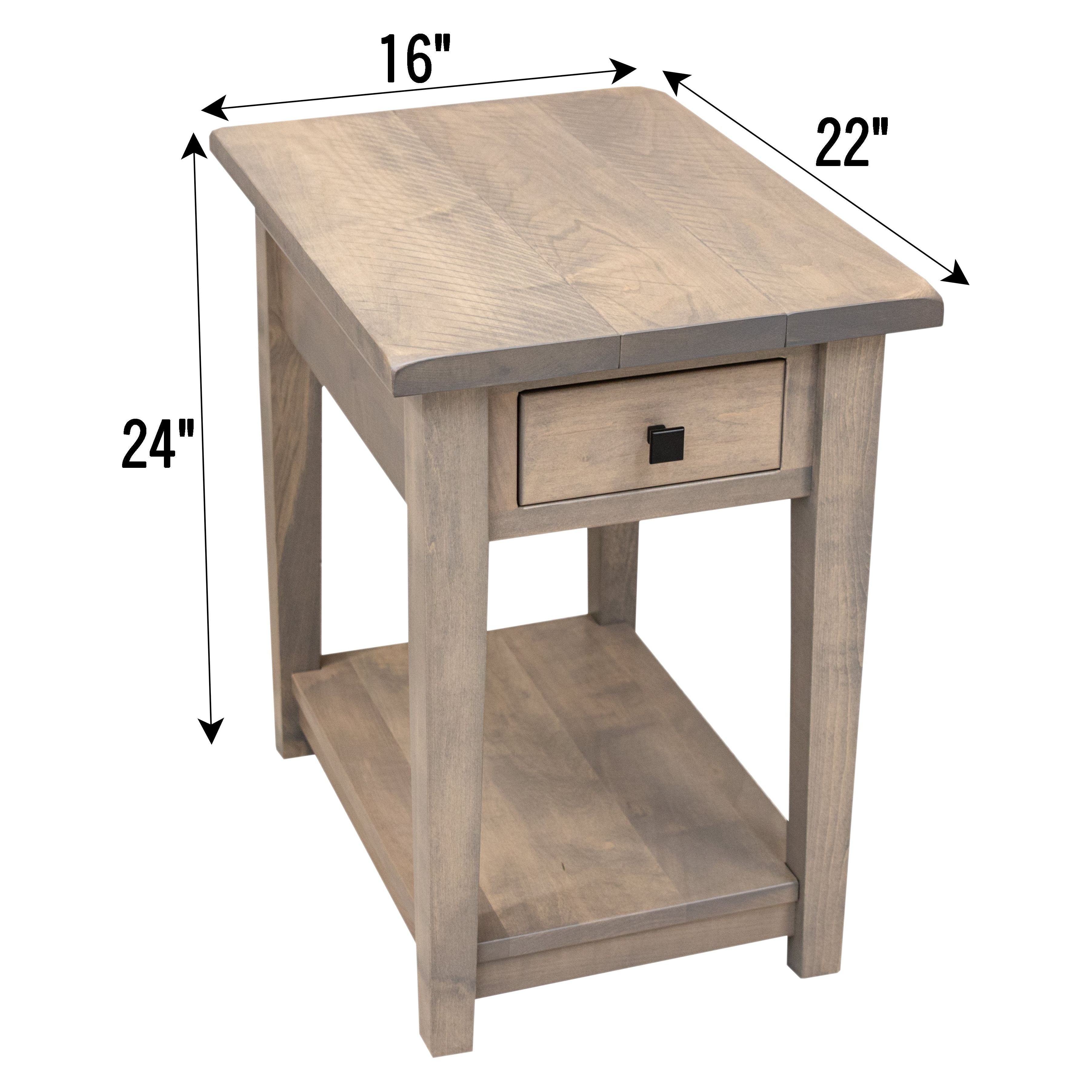 Riverton Rustic Small Open End Table