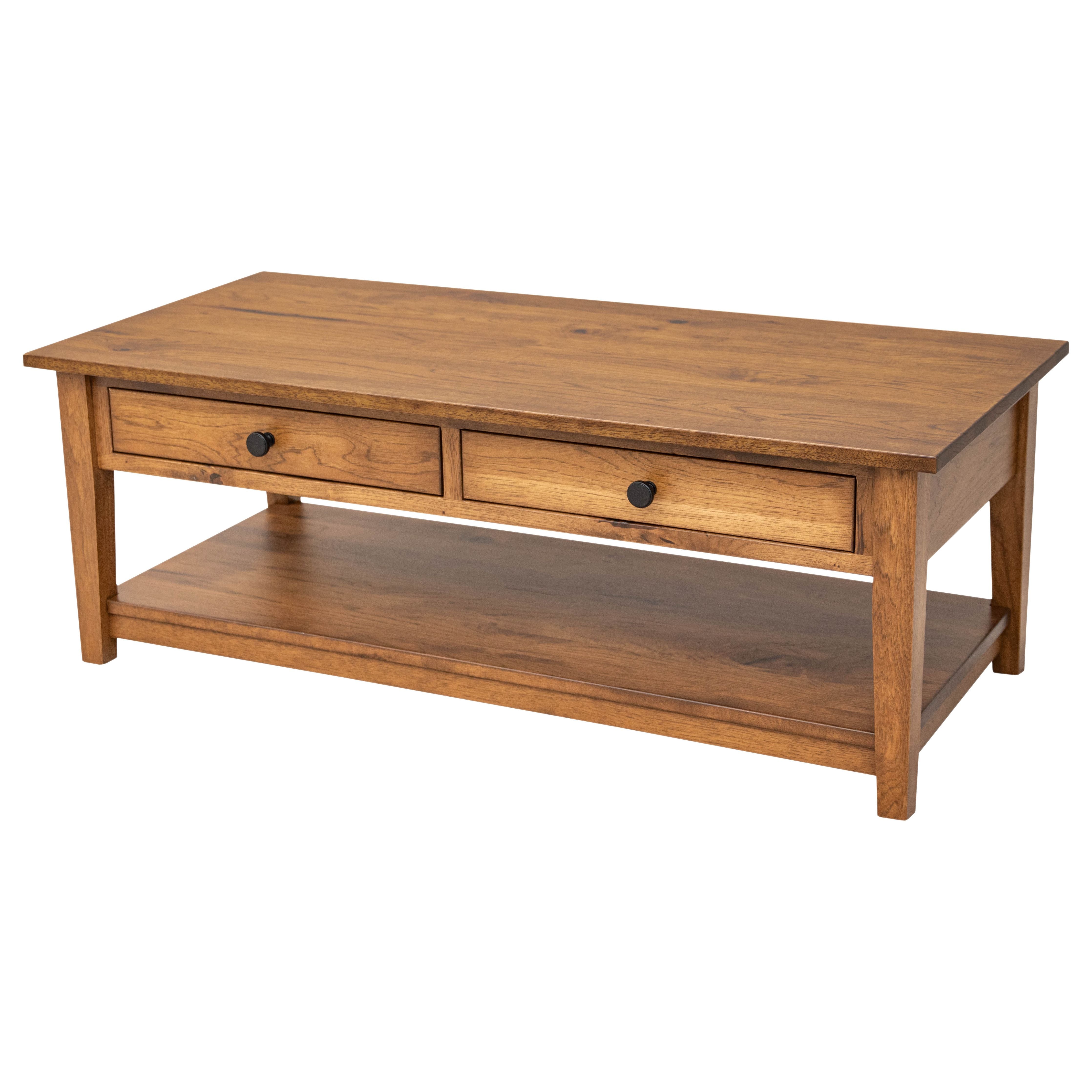 Riverton Hickory Wood Rectangle Open Coffee Table | HC