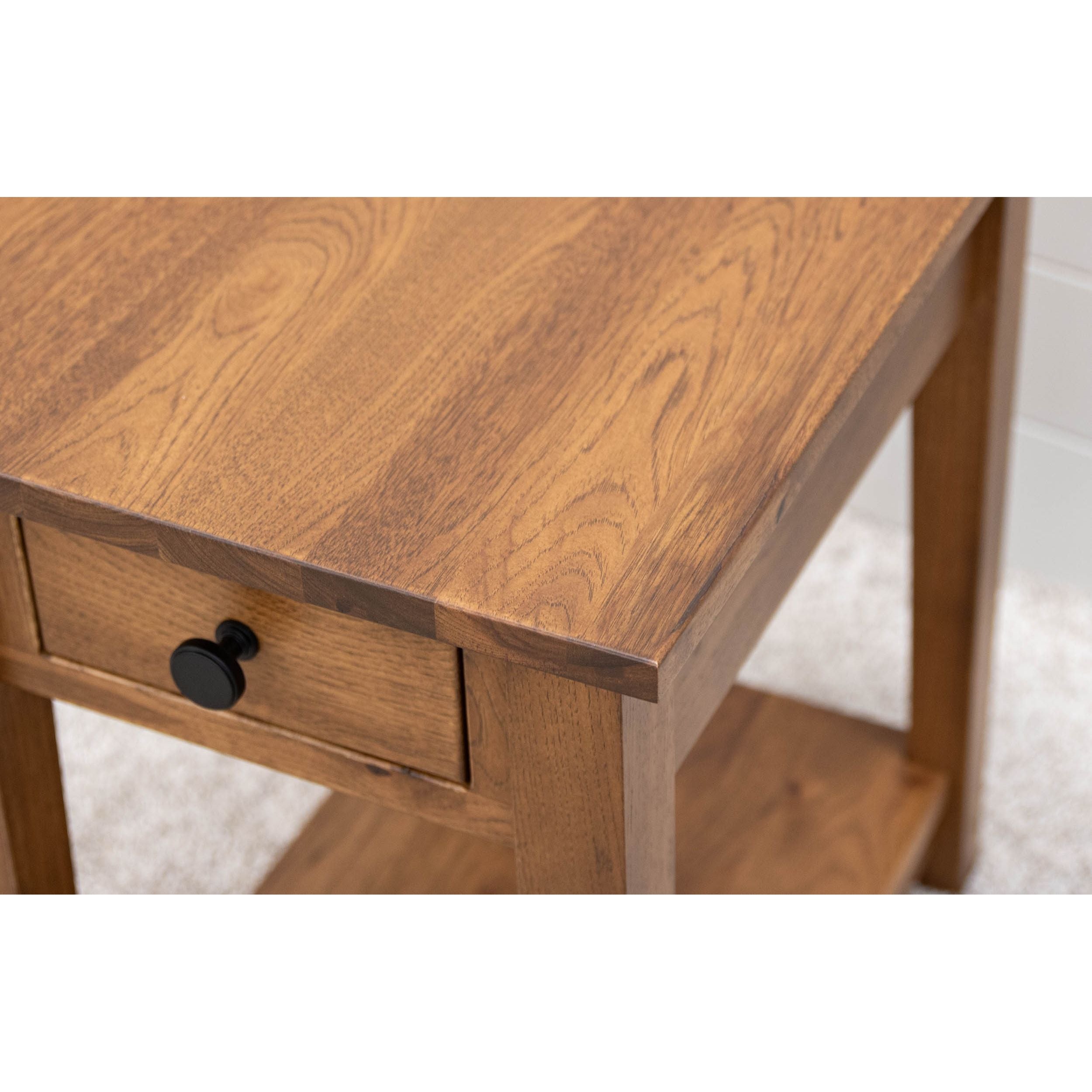 Riverton Hickory Wood Small Rectangle Open End Table | HC