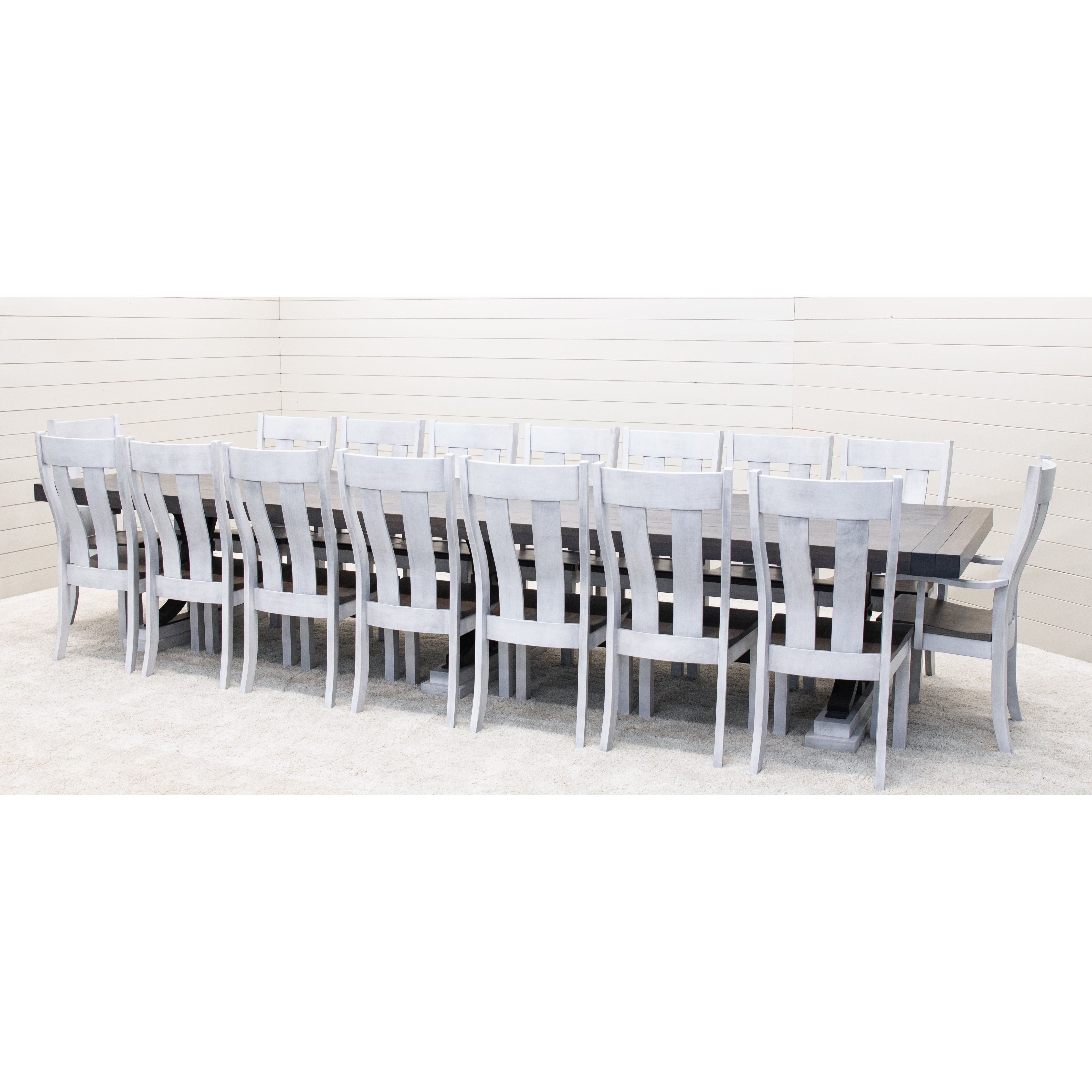 Rockford Large White & Wood Conference Table | M-AV&GS