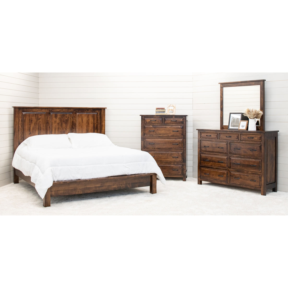 Savannah King Maple Wood Storage Platform Bed | ASB