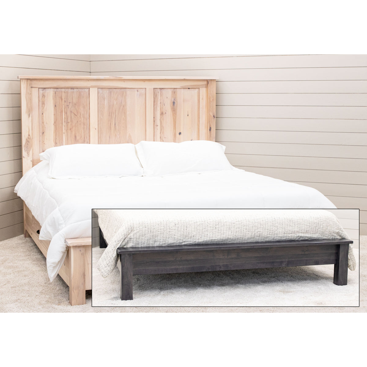 Savannah California King Hickory Wood Storage Platform Bed | SW