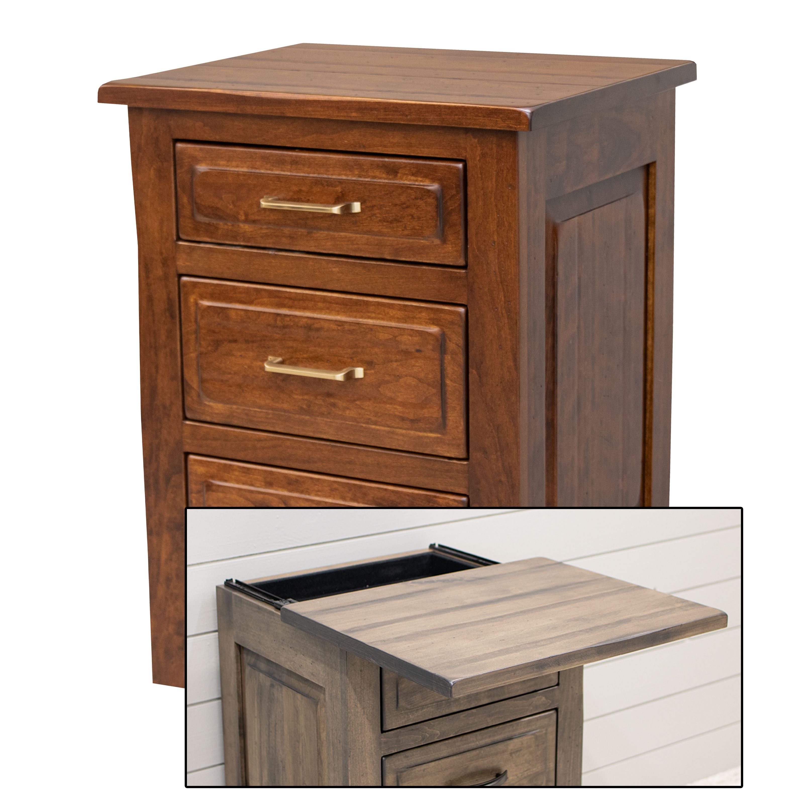 Savannah Rustic 3-Drawer Nightstand