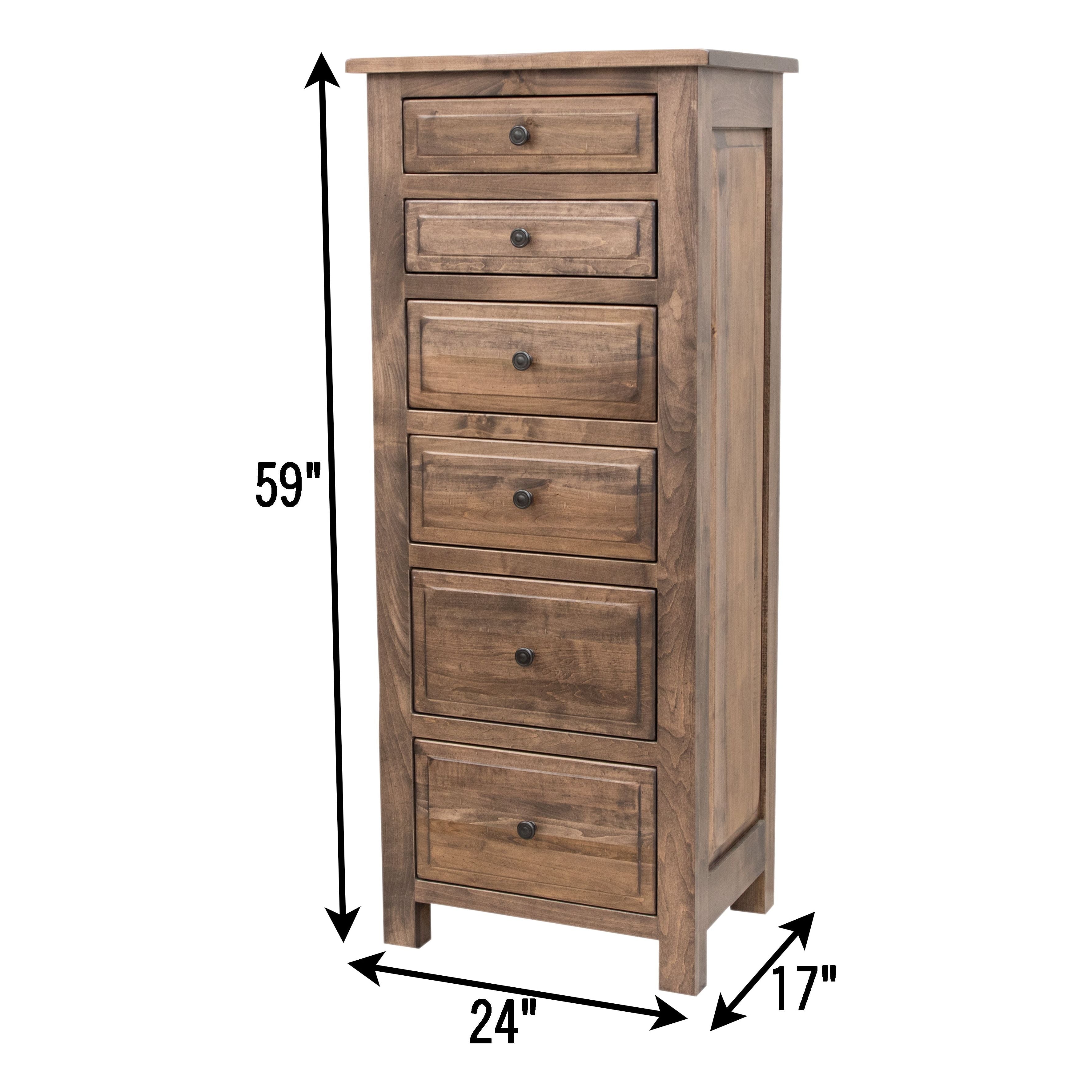 Savannah Rustic 6-Drawer Lingerie Dresser