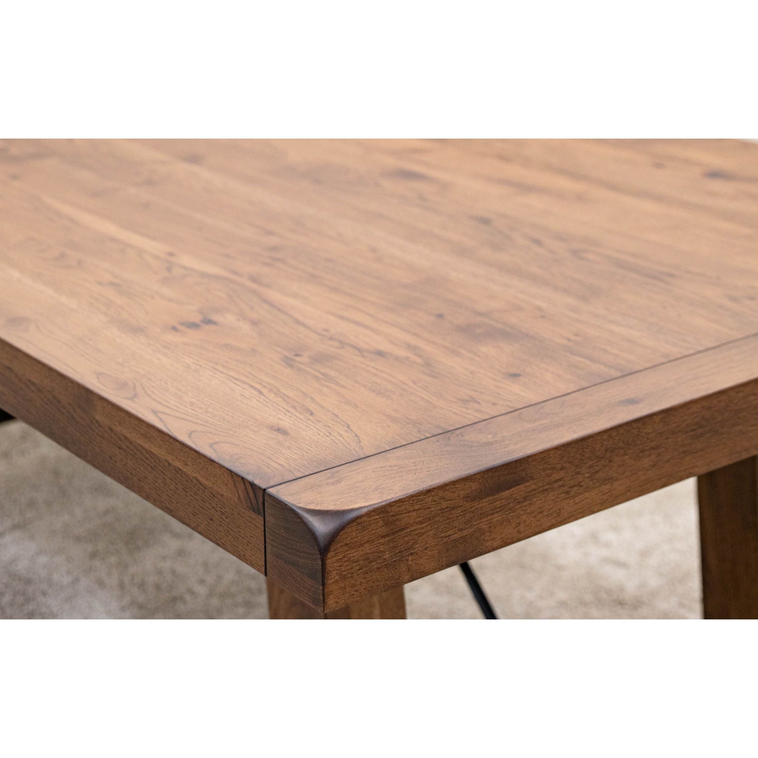 Settler's Trestle Large Hickory Wood Extending Dining Table | ASB