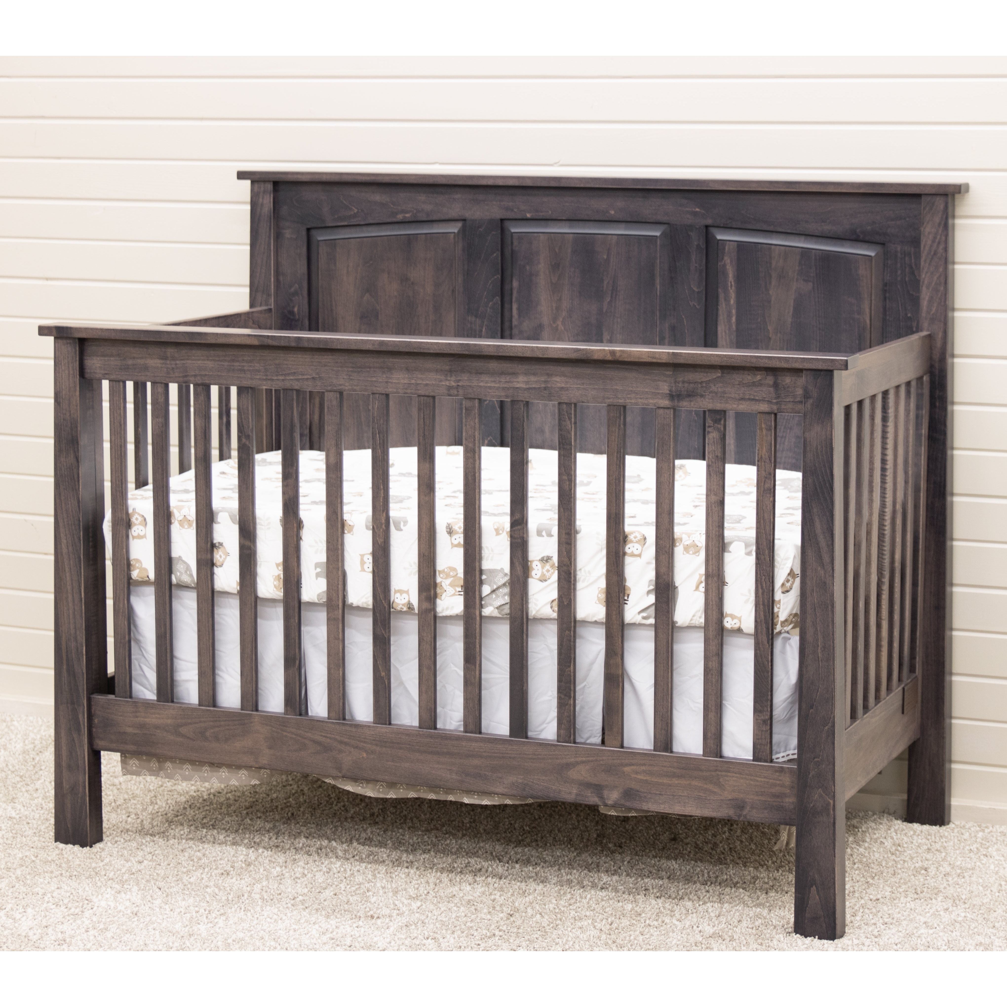 Crib with 2024 sliding panel