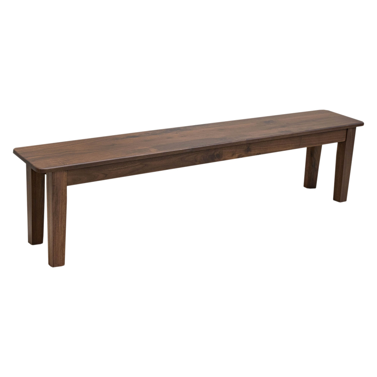 Heavy Shaker Leg Walnut Wood Dining Bench | CO