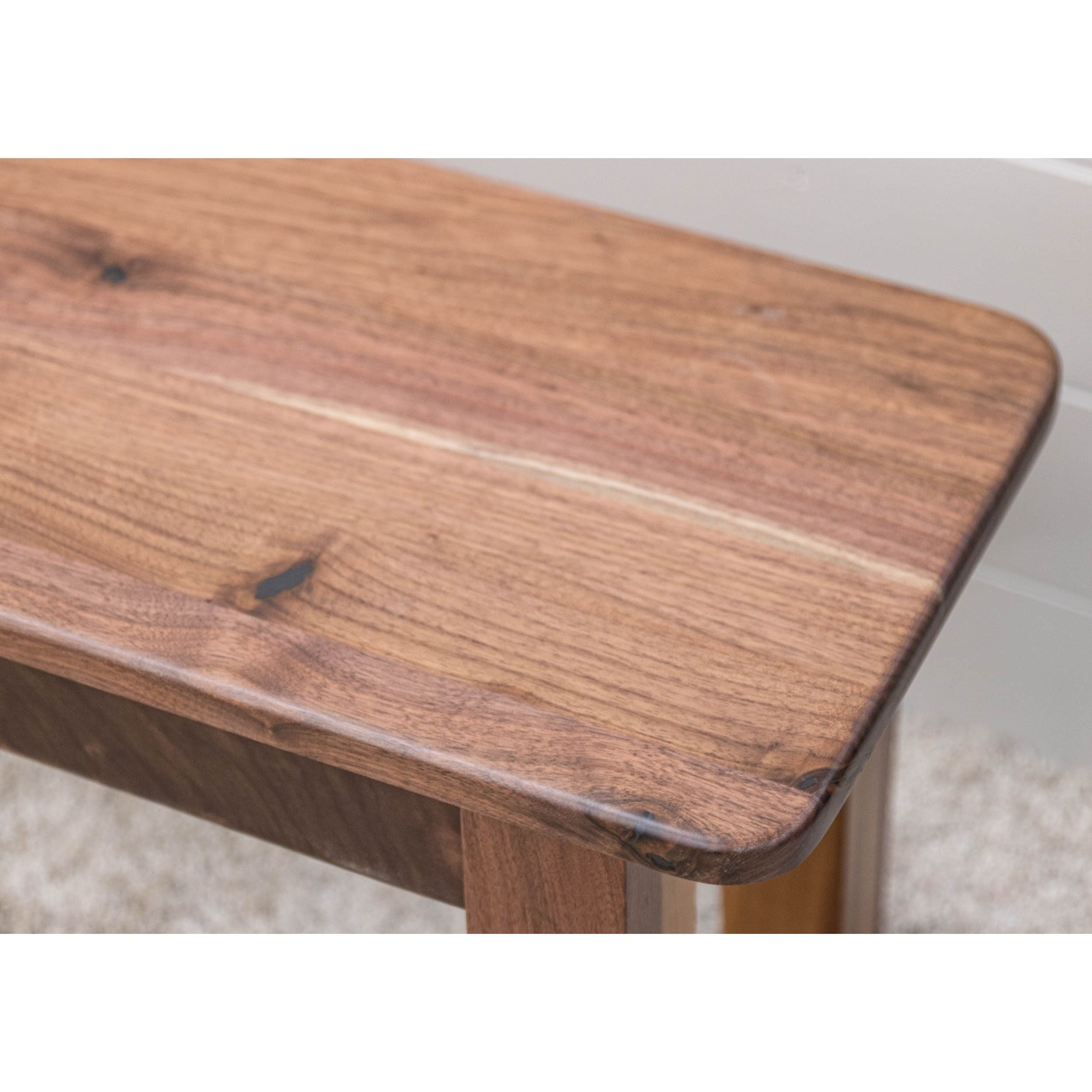 Heavy Shaker Leg Walnut Wood Dining Bench | NAT