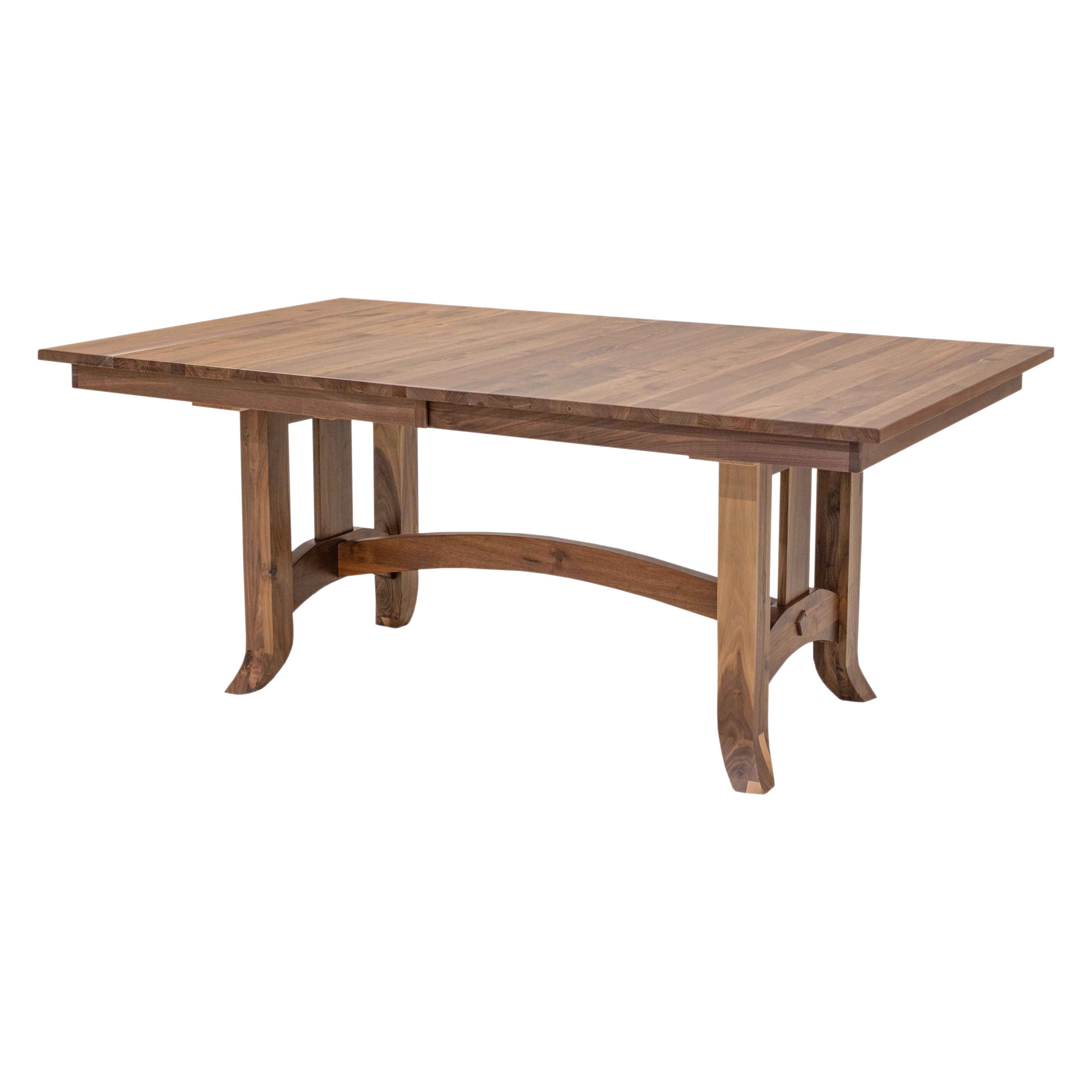 Shaker Hill Quarter Sawn White Oak Wood Extending Dining Table