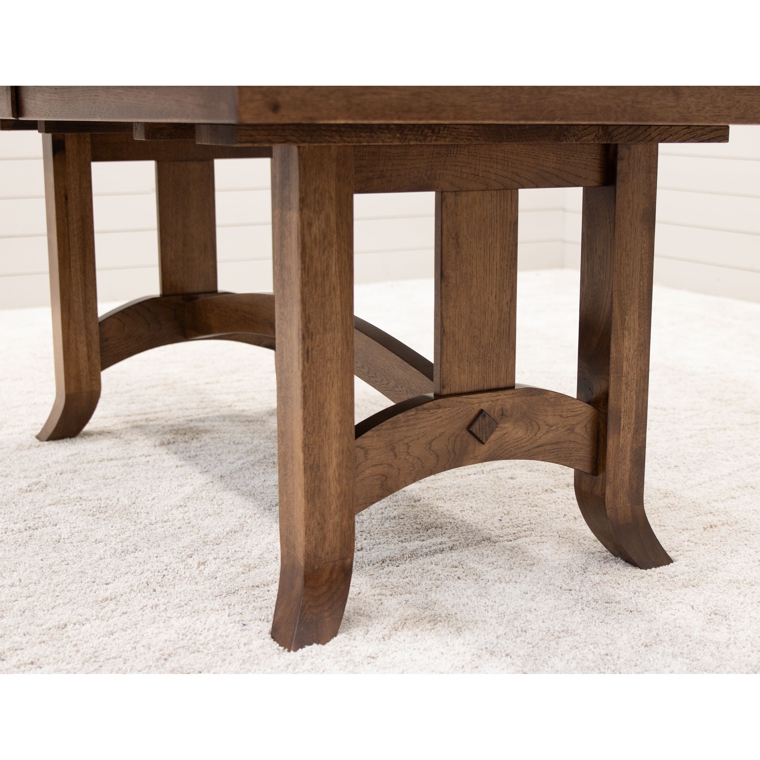 Shaker Hill Hickory Wood Extending Amish Dining Table | ASB