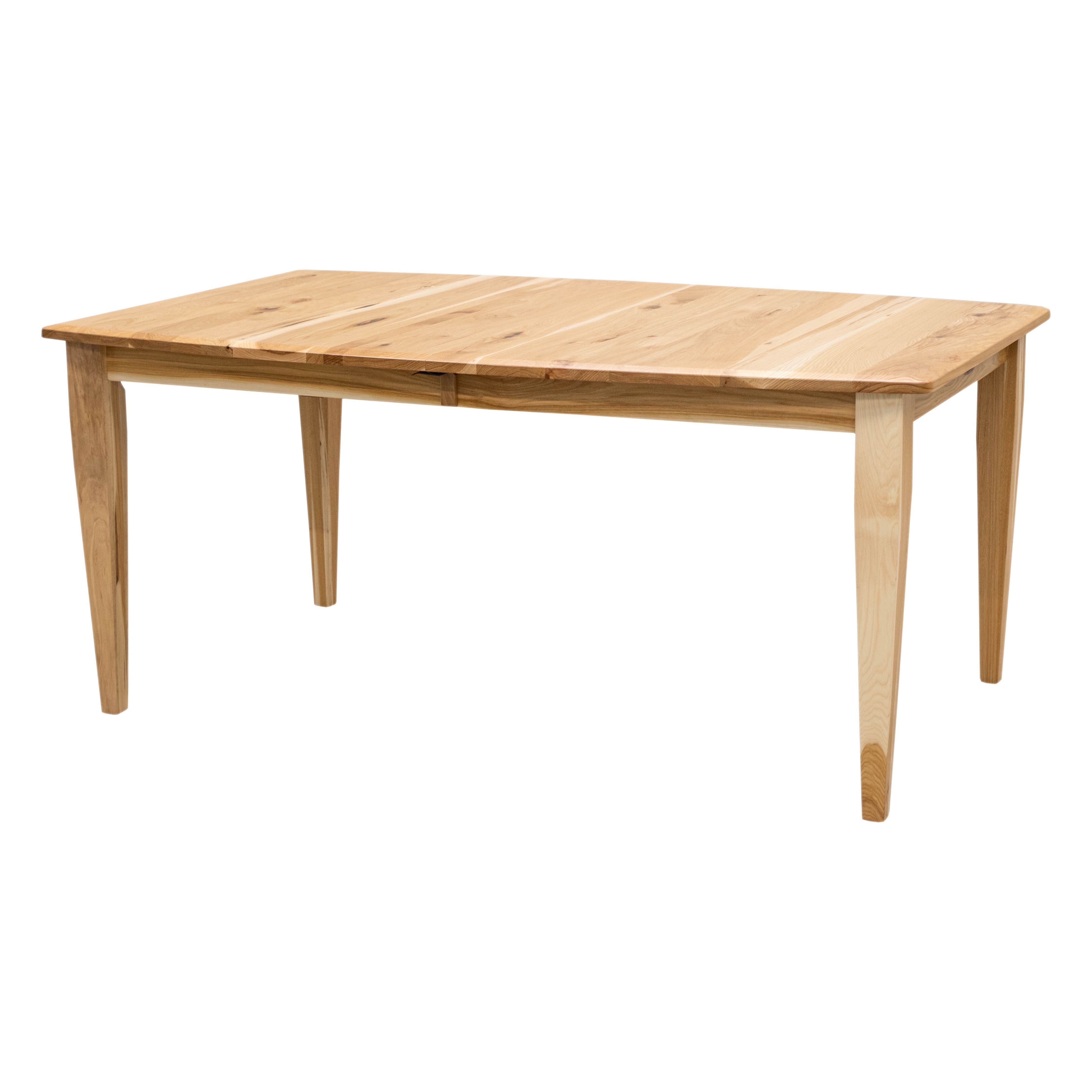 Classic Shaker Amish Hickory Wood Extending Dining Table | NAT