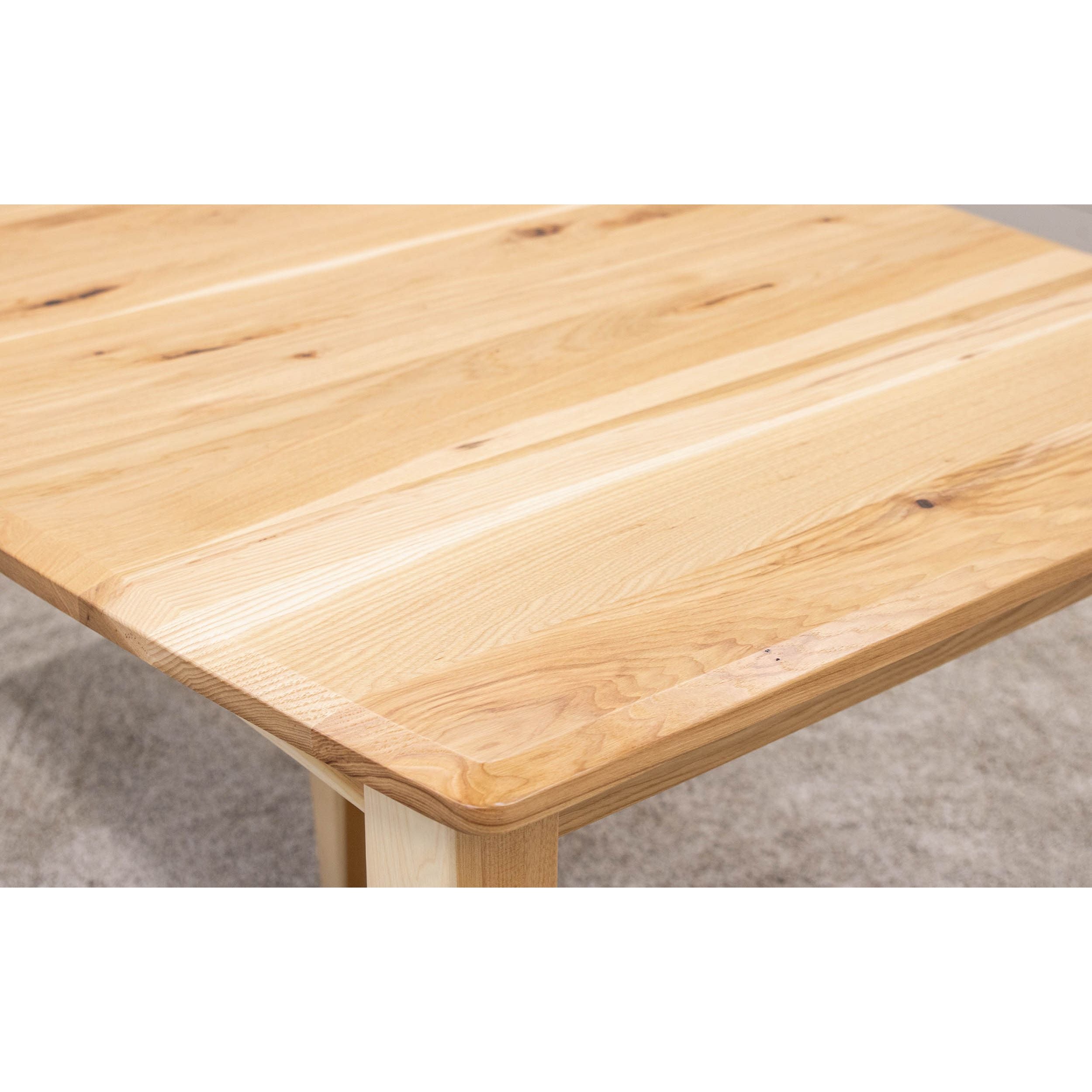 Classic Shaker Amish Hickory Wood Extending Dining Table | NAT