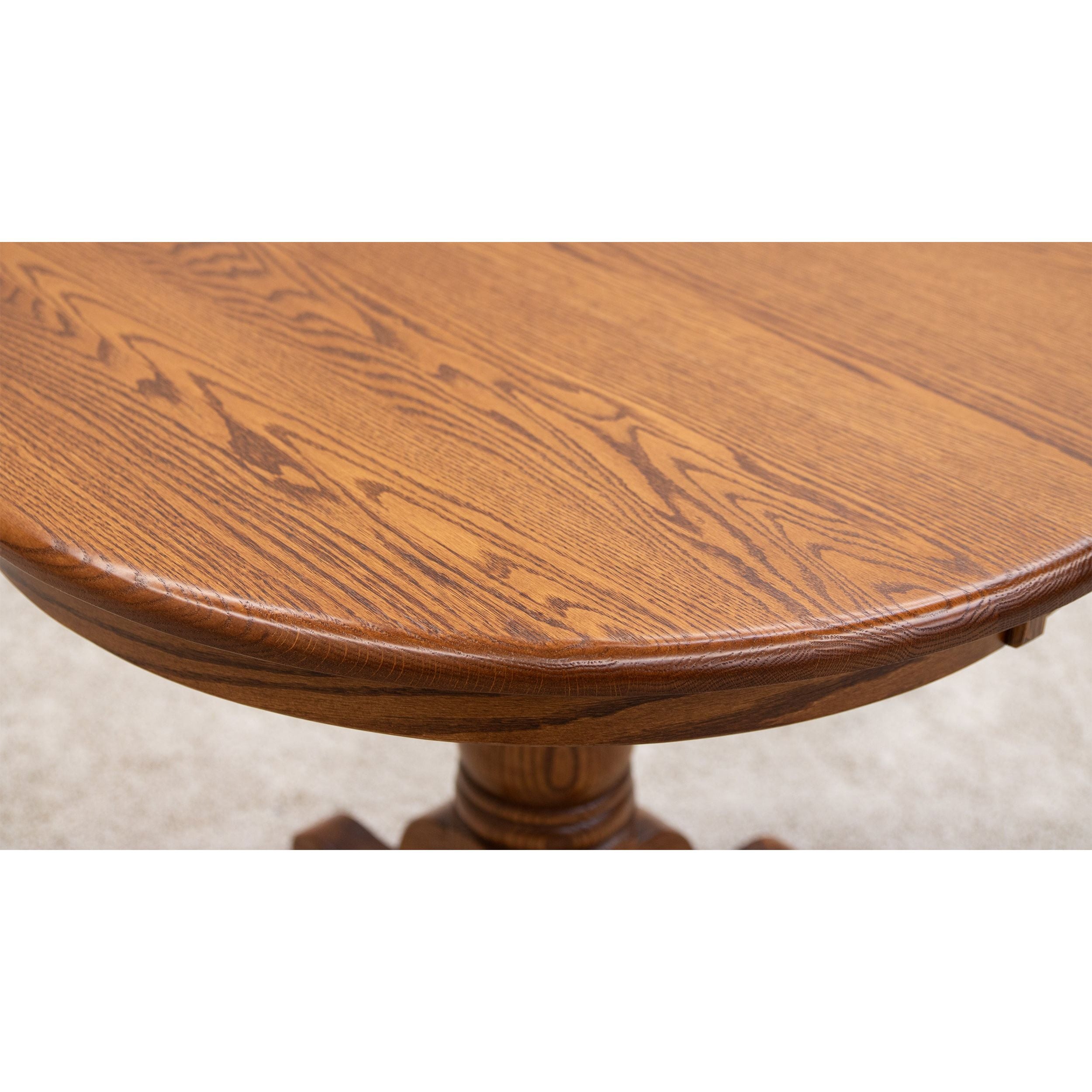 Traditional Round Oak Wood Dining Table | MC