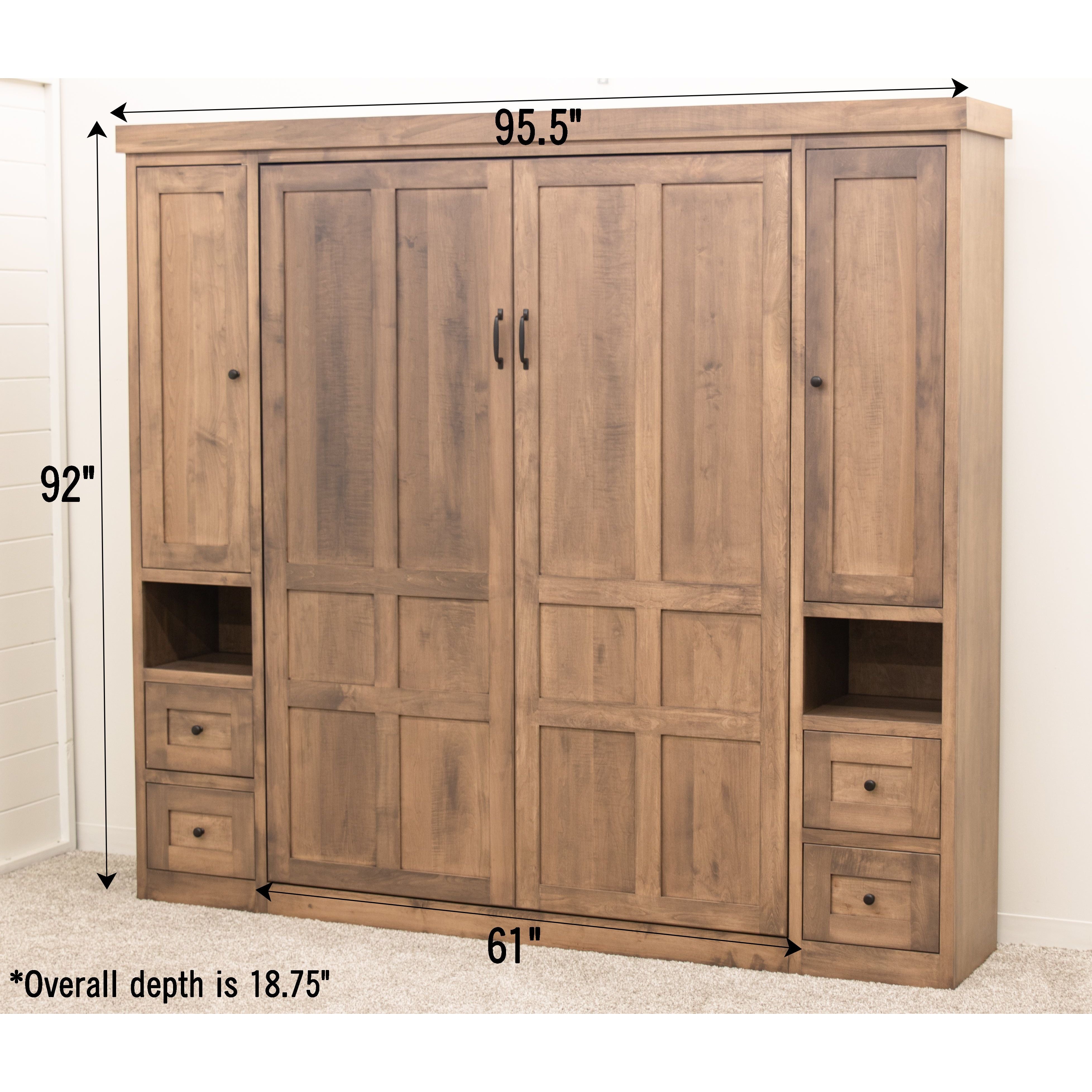 Sunset Murphy Bed with Bookcases
