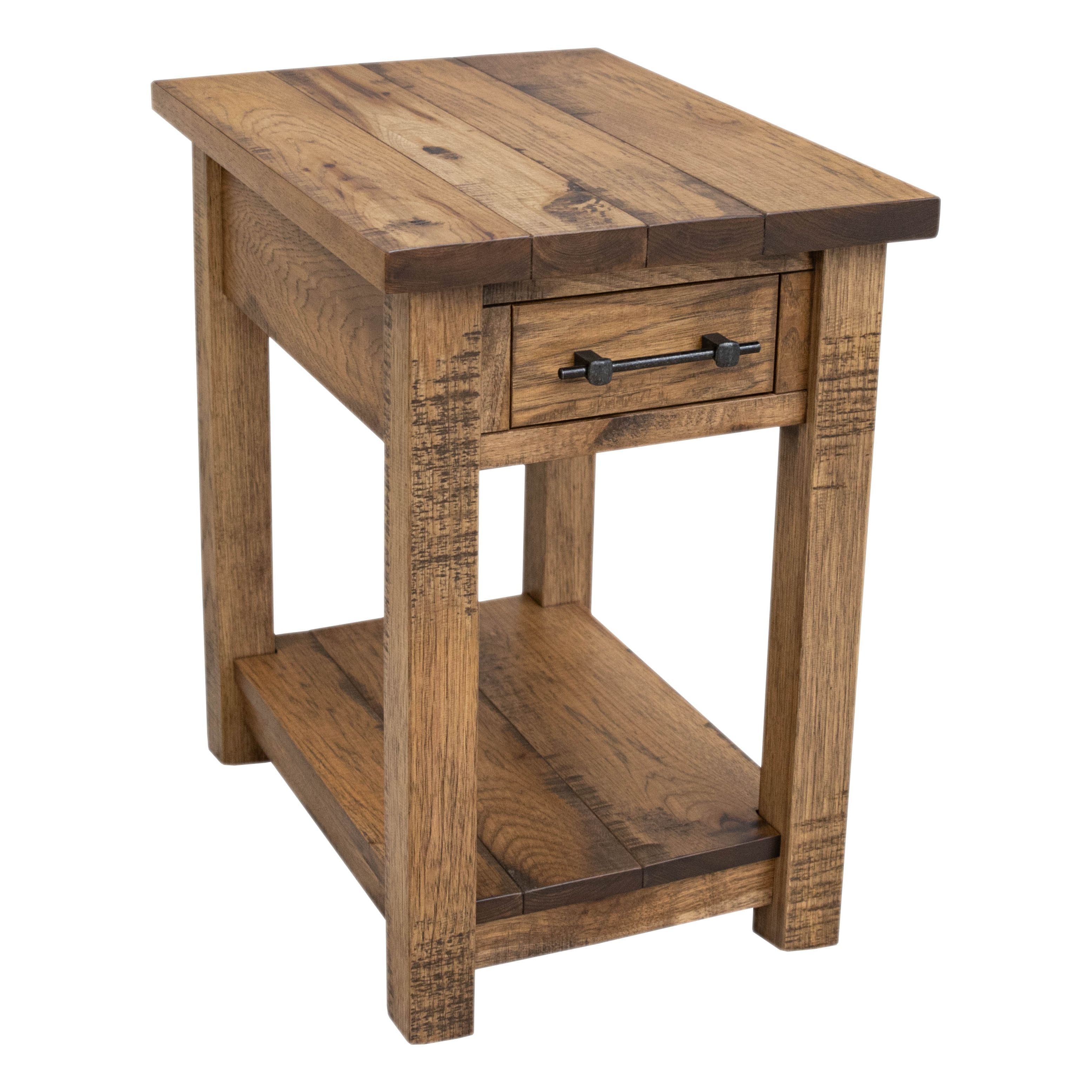 Arcadia Hickory Wood Small Rectangle Open End Table | CO