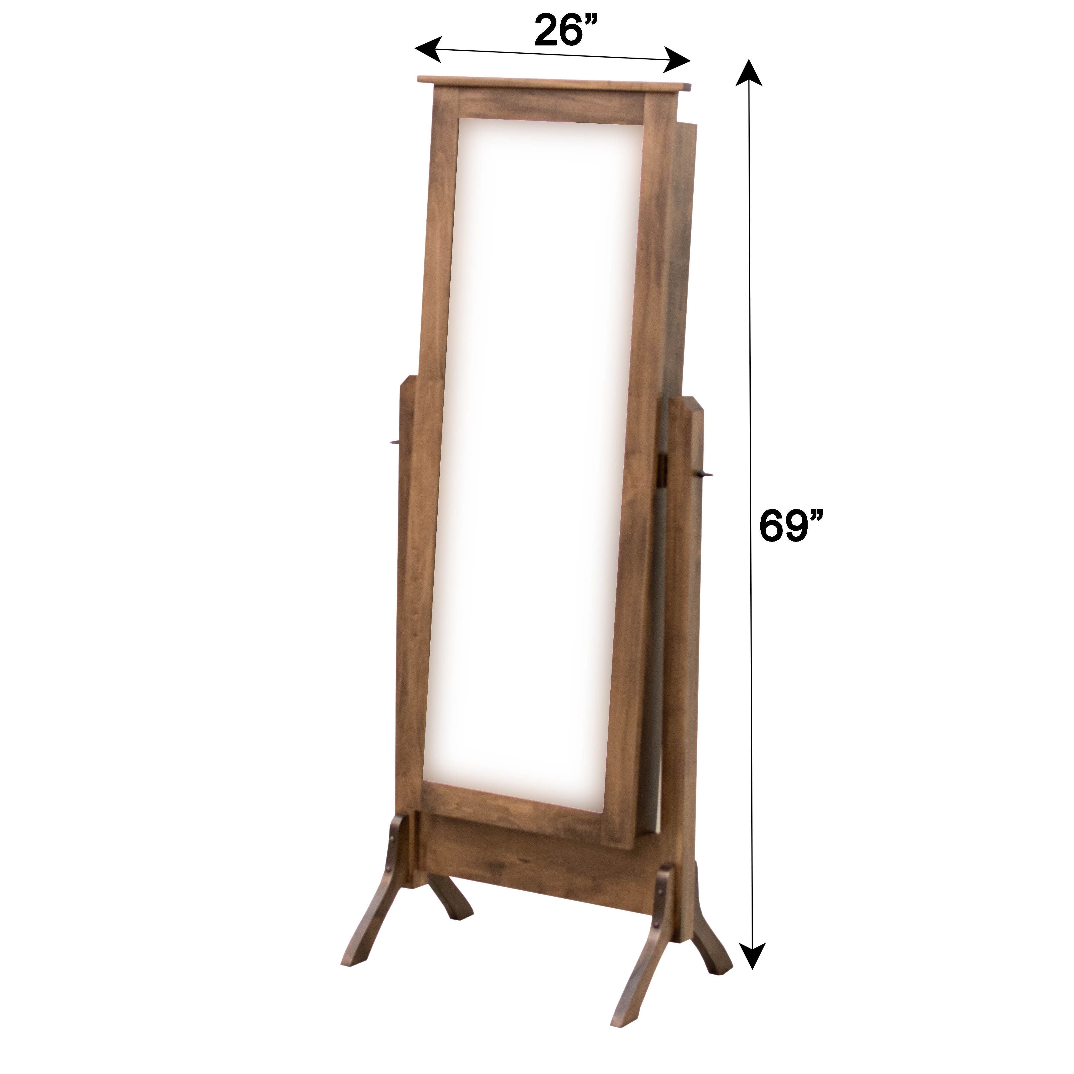 Shaker Sliding Jewelry Cheval Mirror