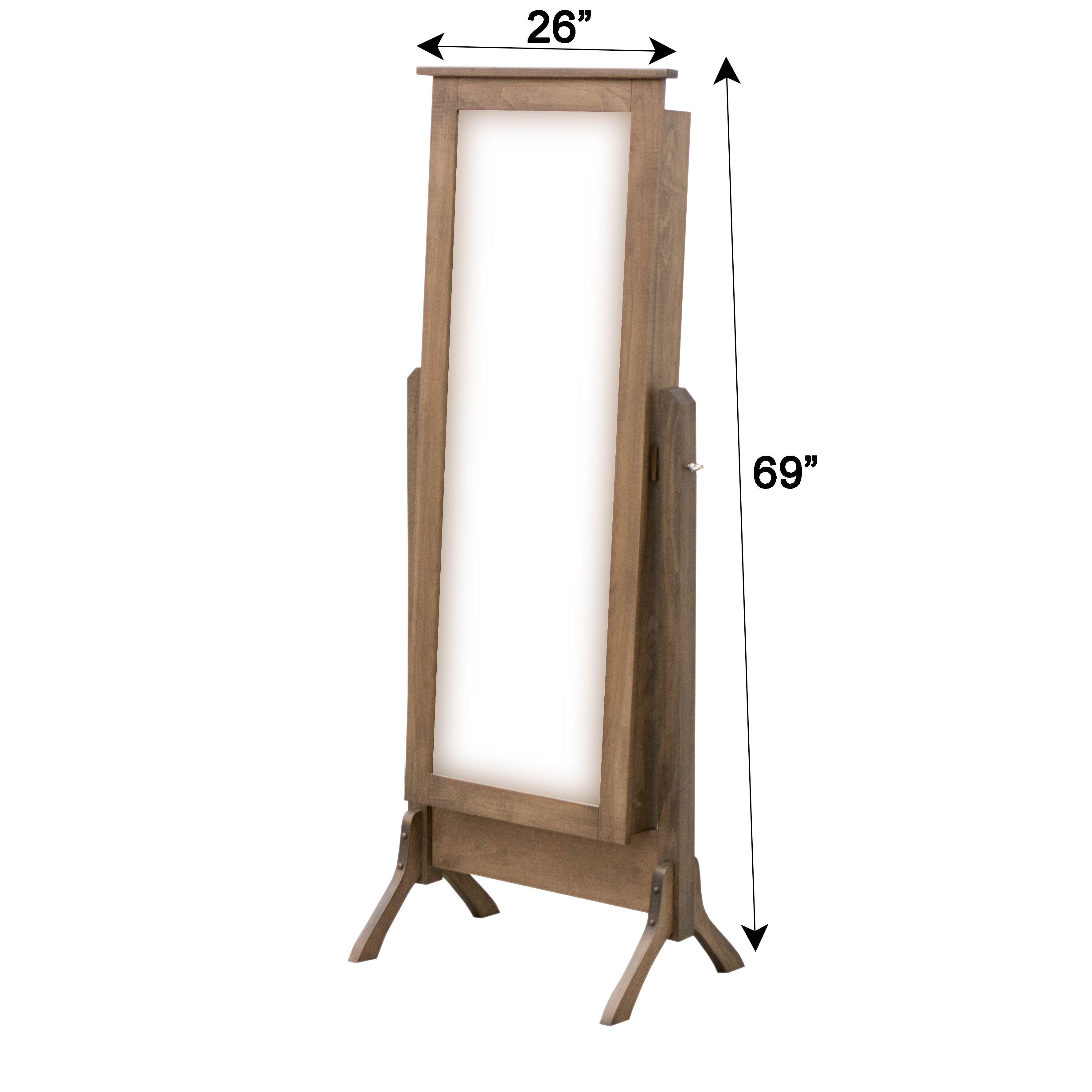 Shaker Sliding Jewelry Cheval Mirror