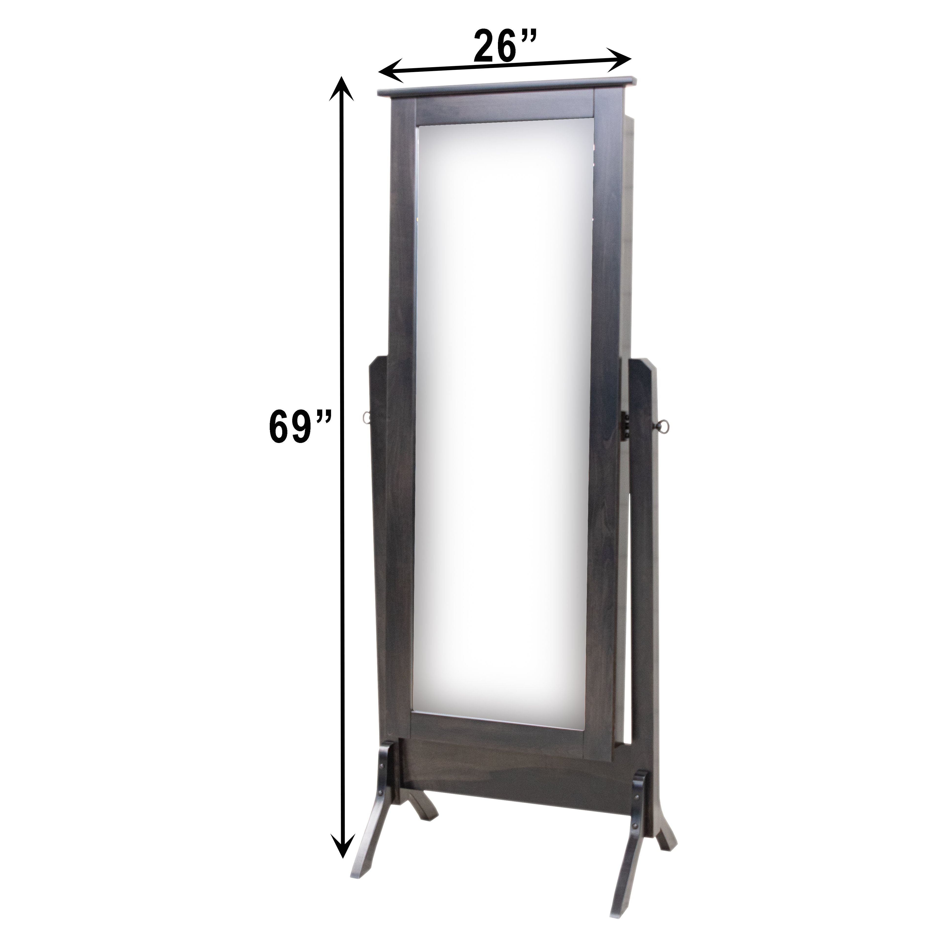 Shaker Sliding Jewelry Cheval Mirror