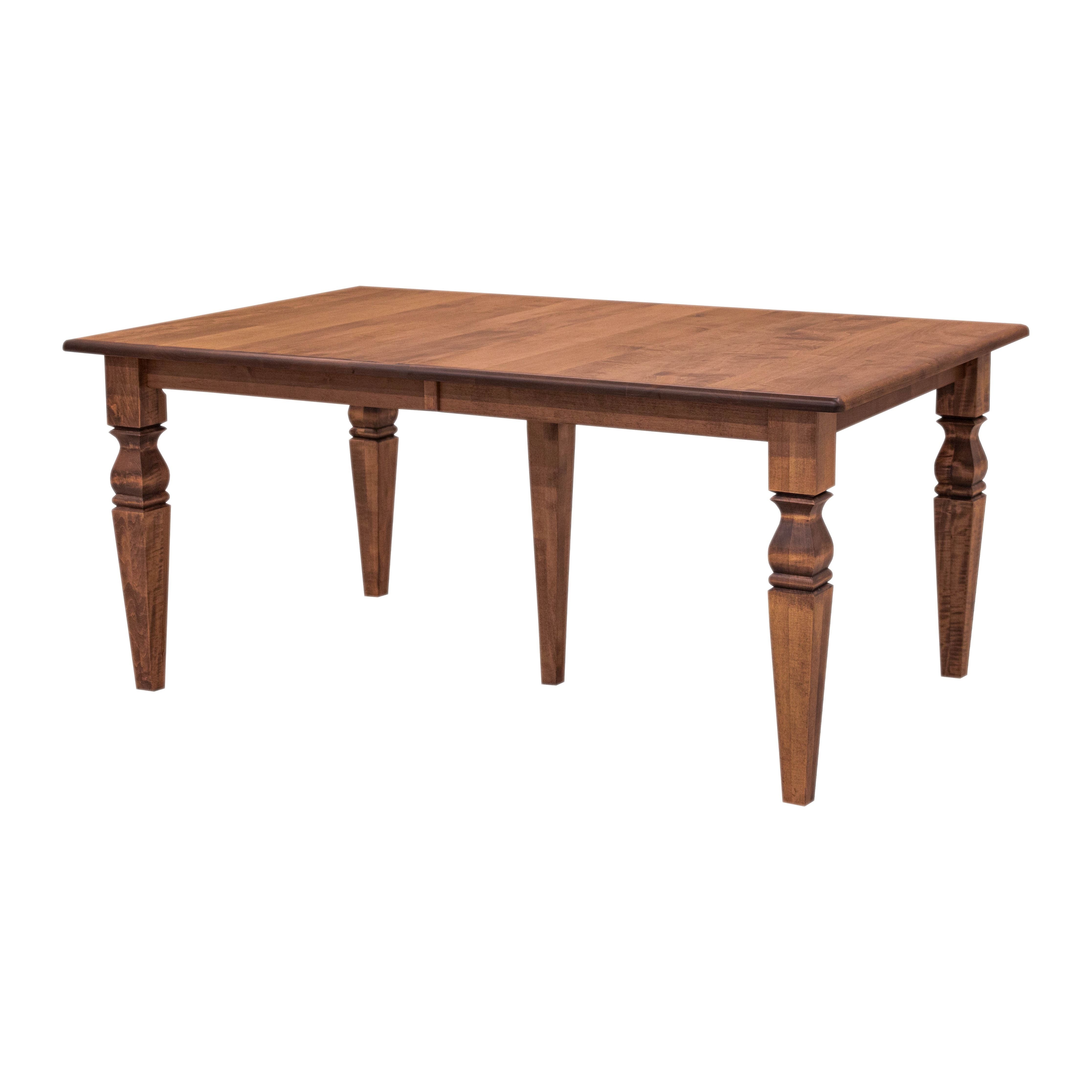 Classic Turned Cam Leg Maple Wood Extending Dining Table | BOS