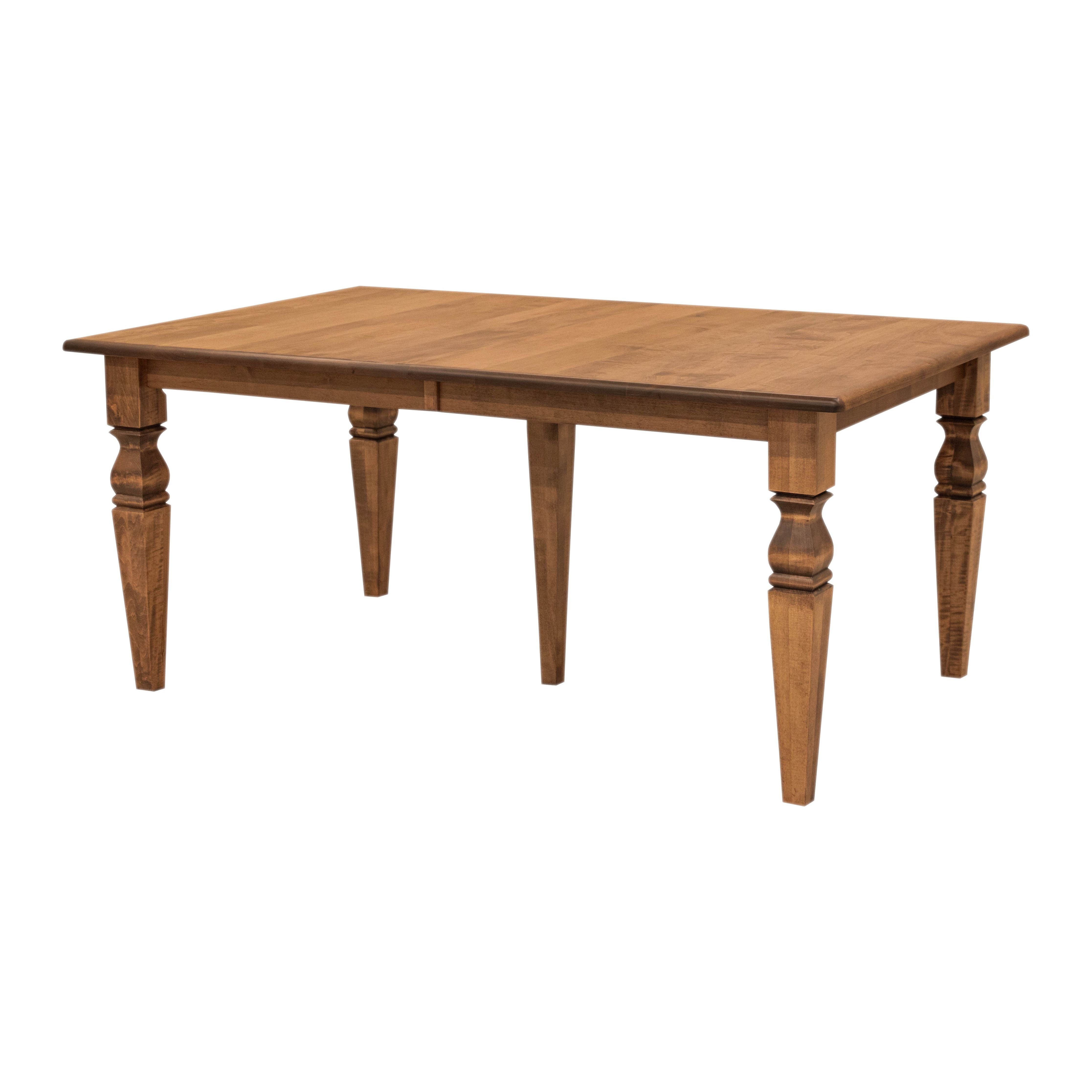 Classic Turned Cam Leg Maple Wood Extending Dining Table | HC