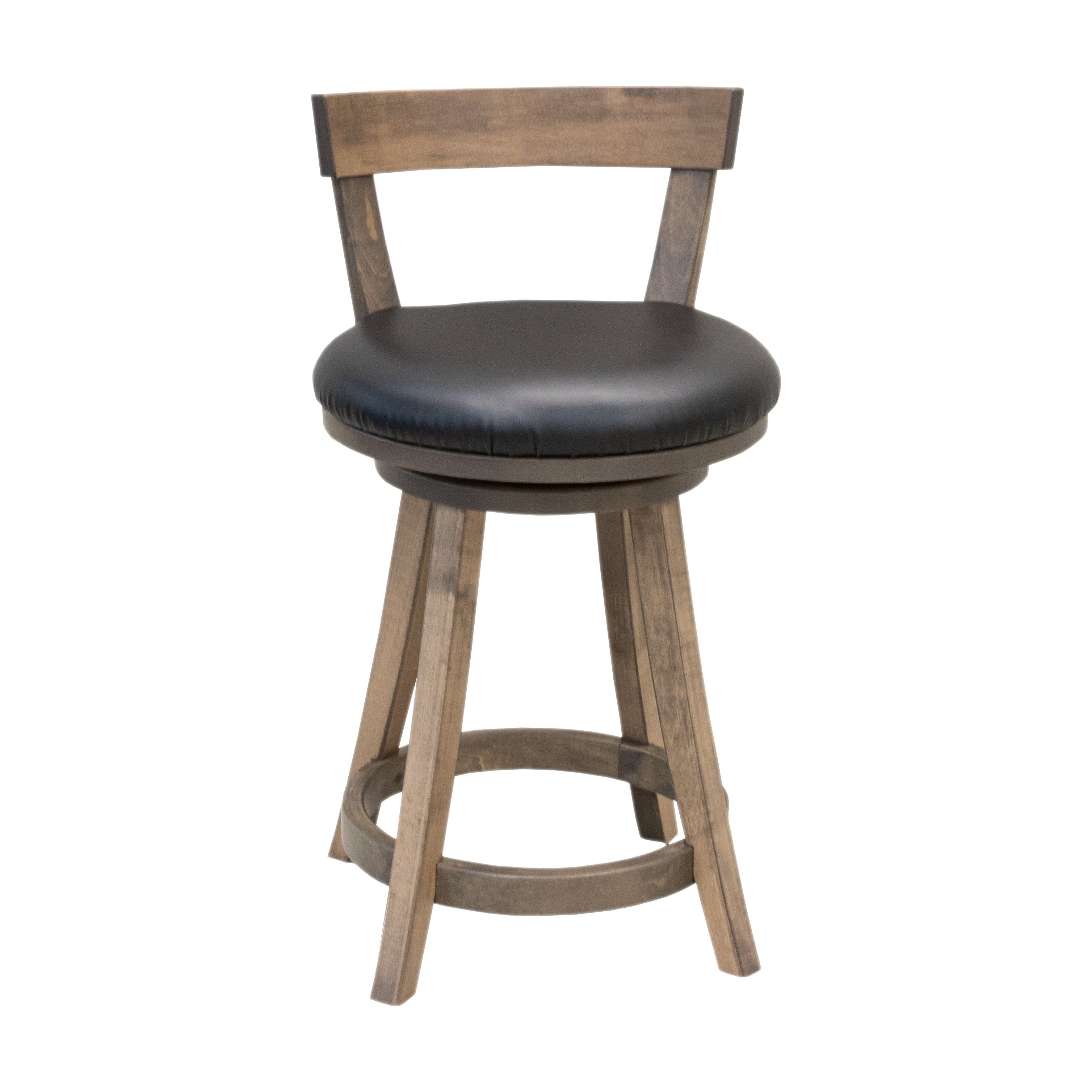 Turnstone 24" Maple Wood Swivel Bar Stool with Fabric Seat | SP