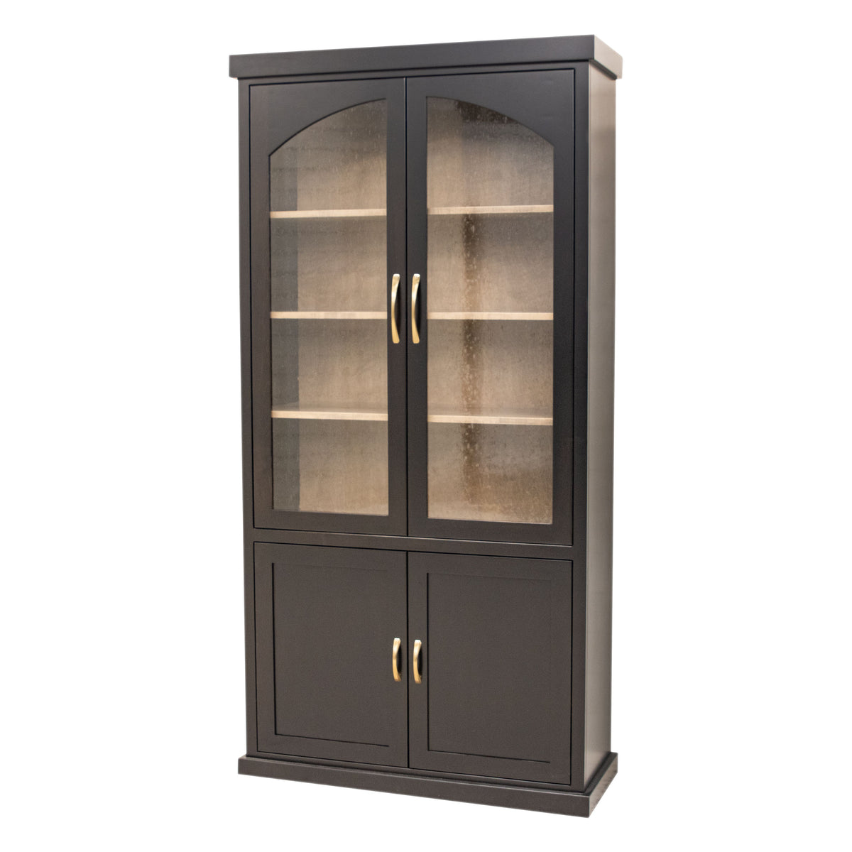 Tuscany Black & Wood Display Cabinet | Solid Maple Wood