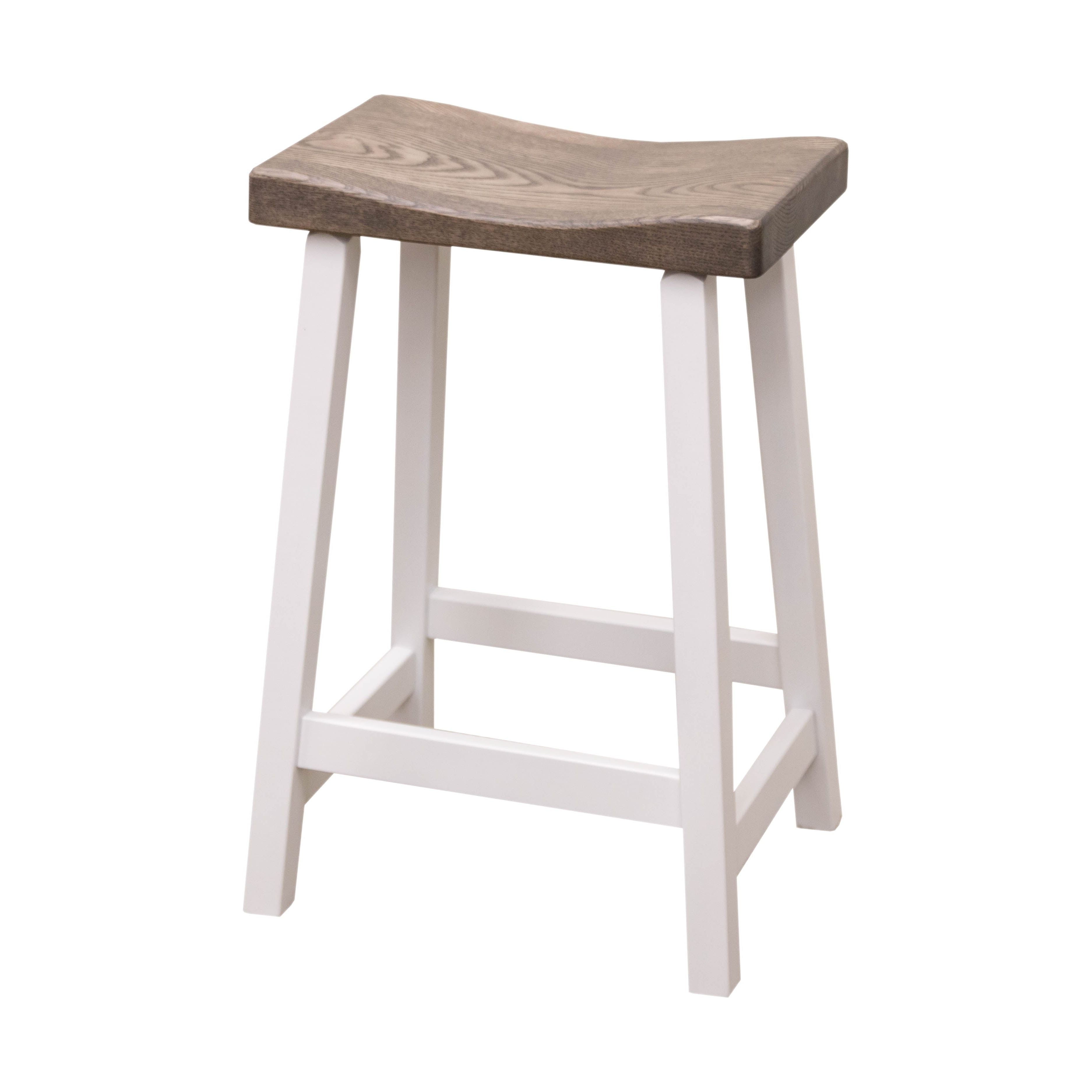 Urban 24" White & Wood Bar Stool | M-DW&RWO-GRB