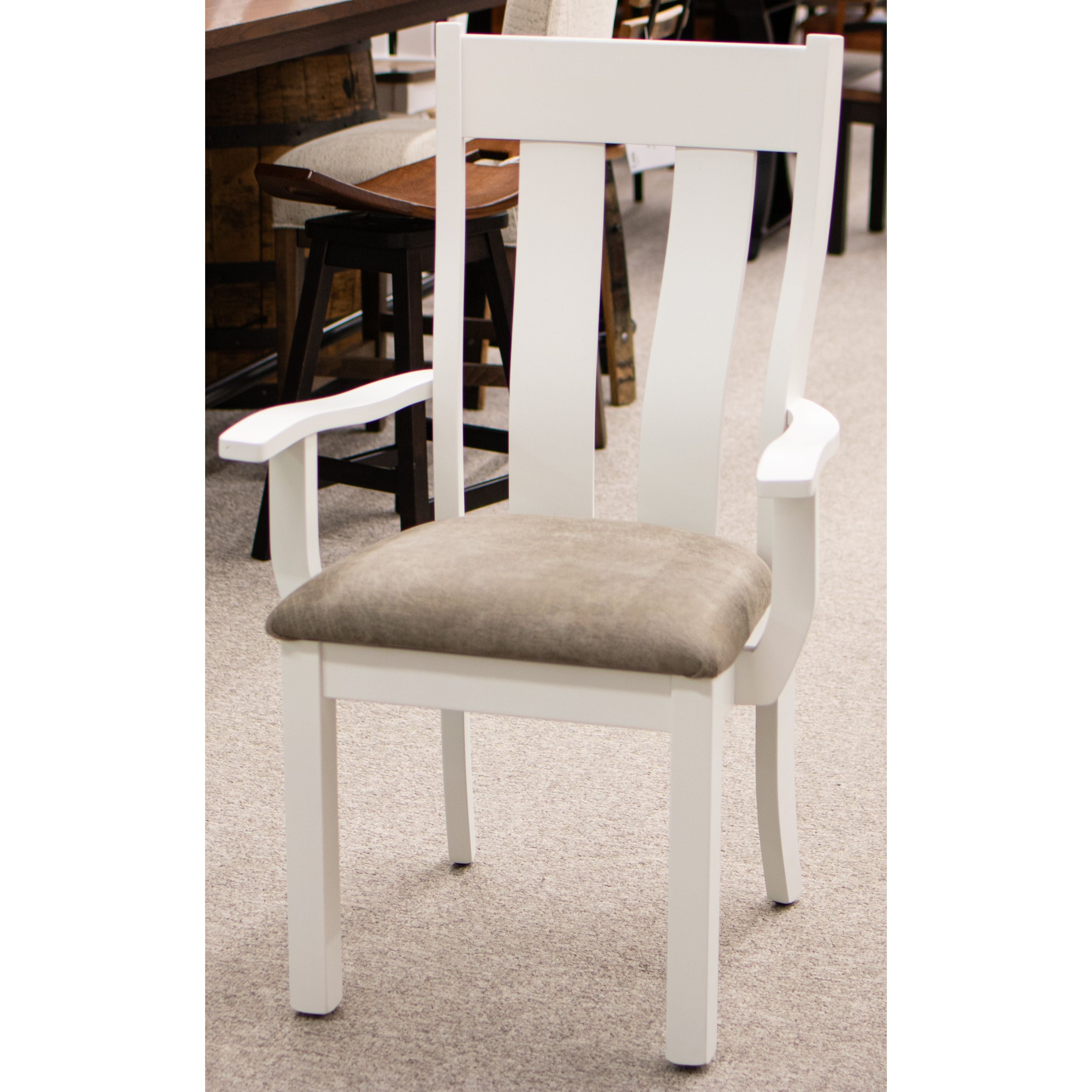 Urbana Arm Dining Chair with Upholstered Seat