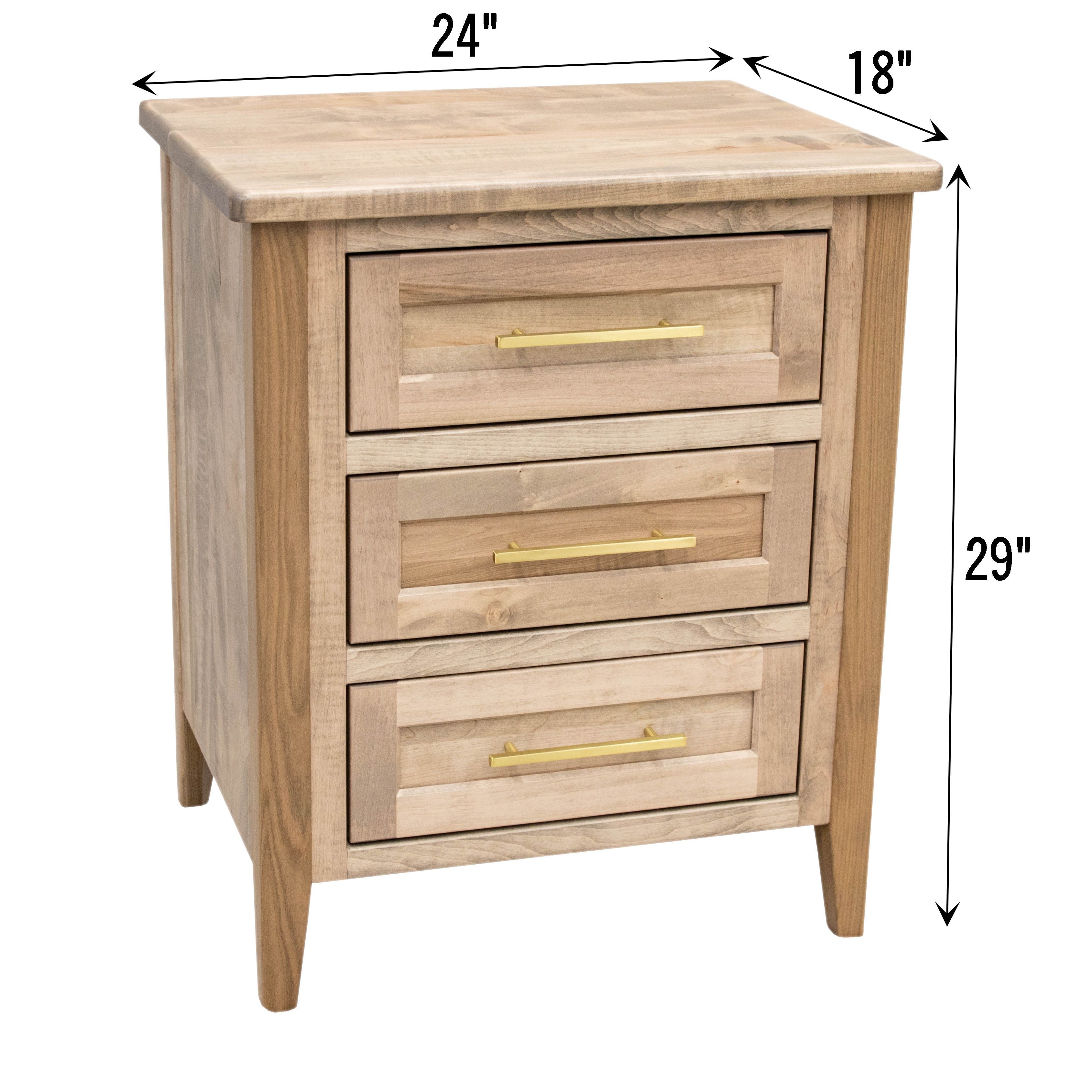 Washington 3-Drawer Nightstand