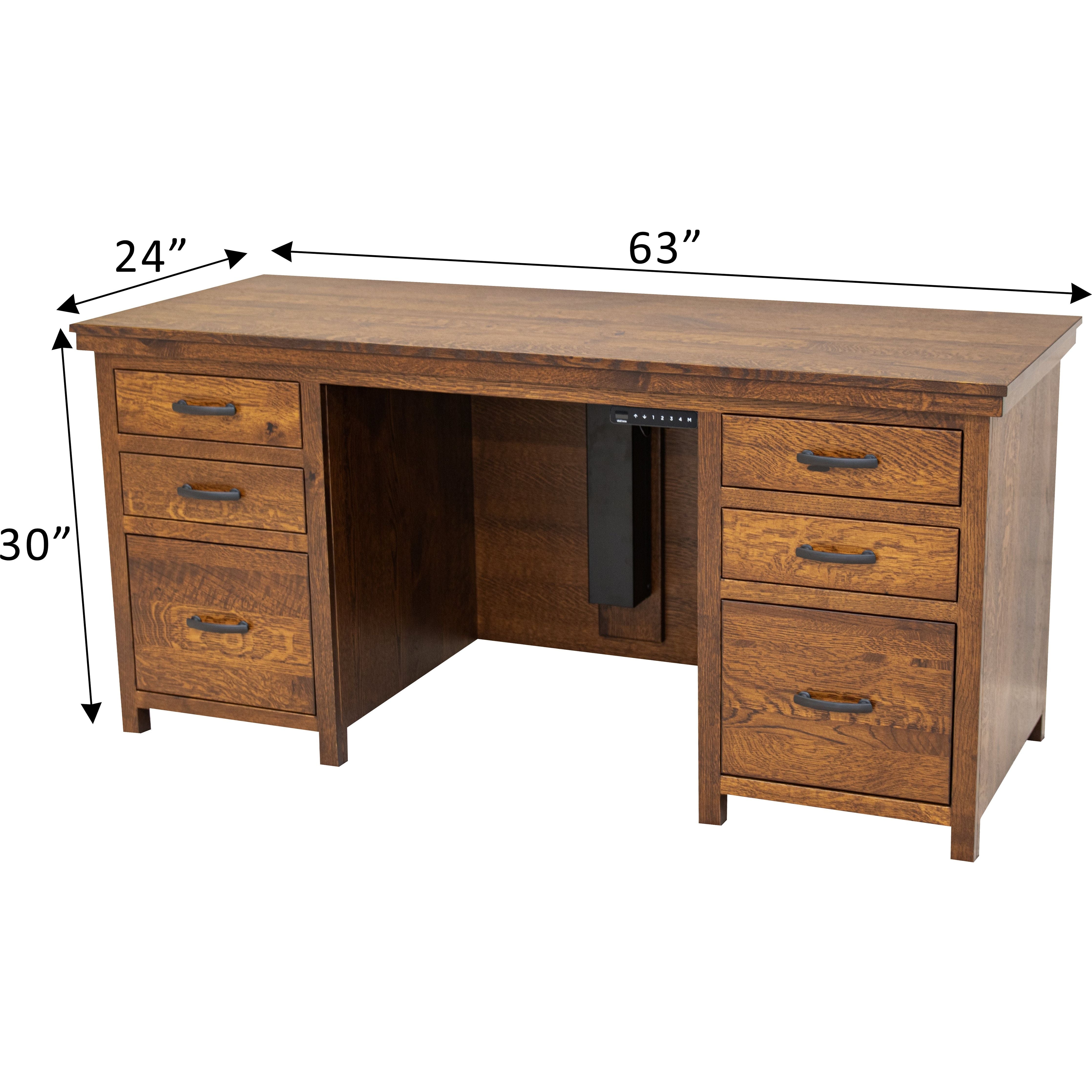 Weston Adjustable Standing Desk with Drawers