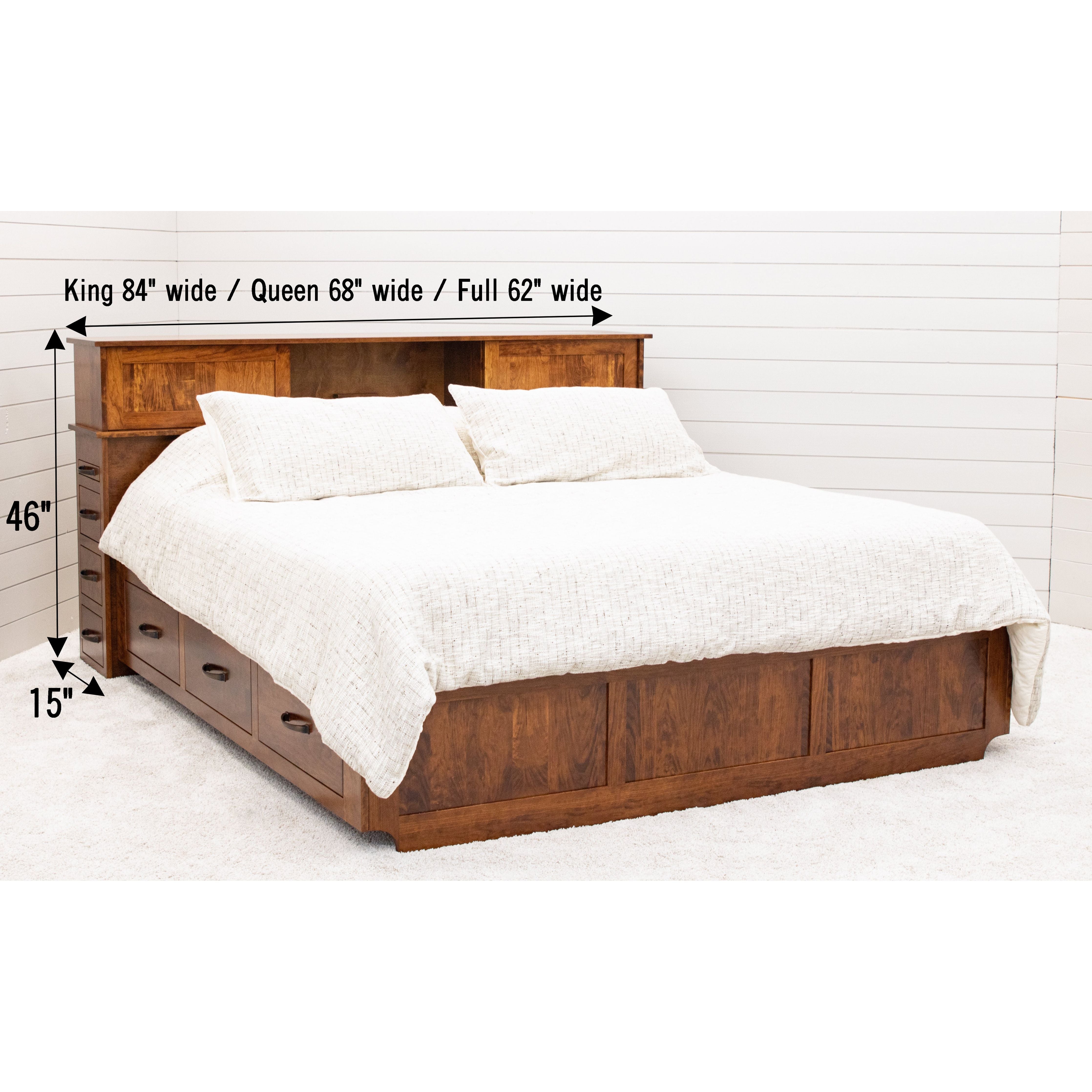 Weston Storage Headboard & Platform Drawer Bed