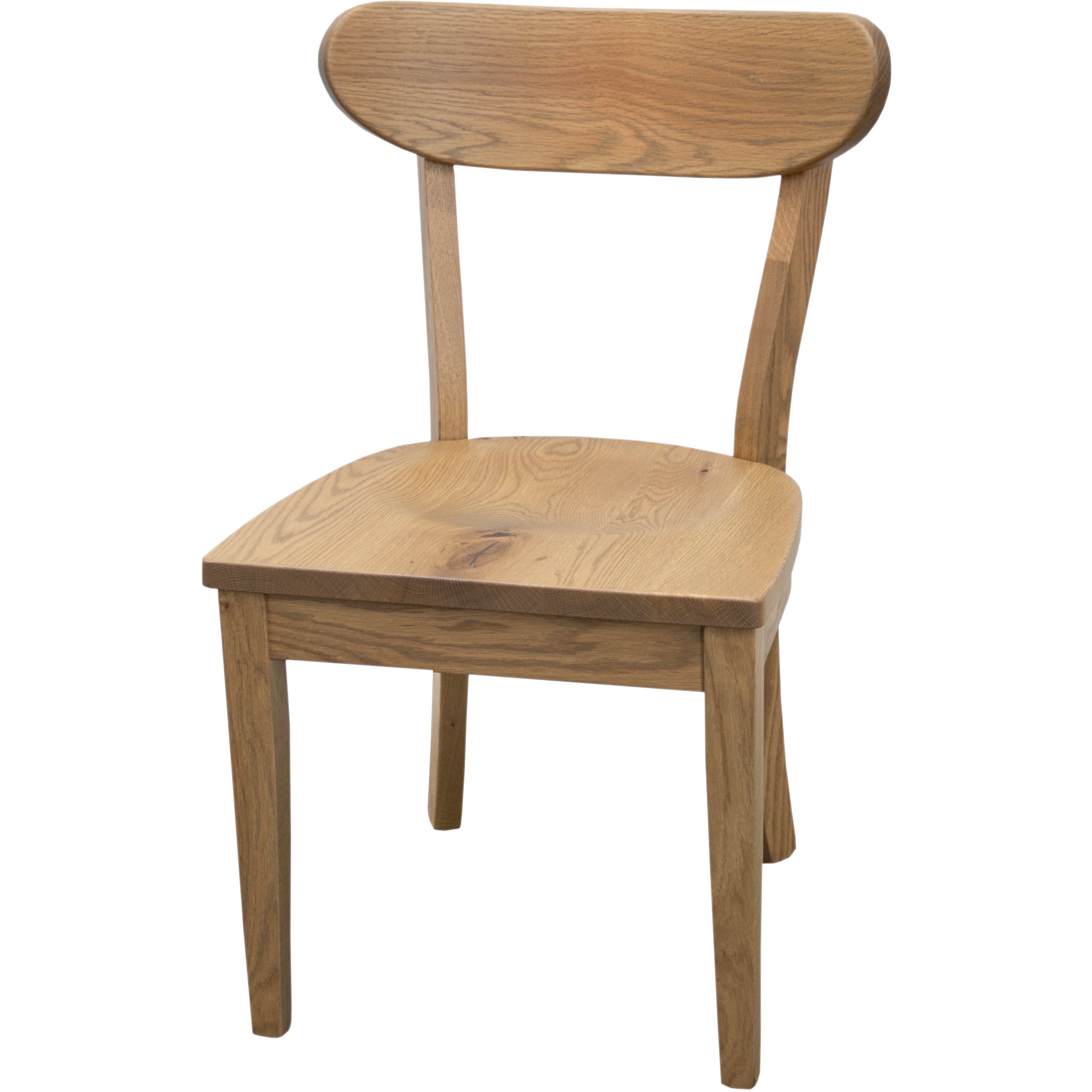 Mid Century Modern Round White Oak Dining Table Set for 4