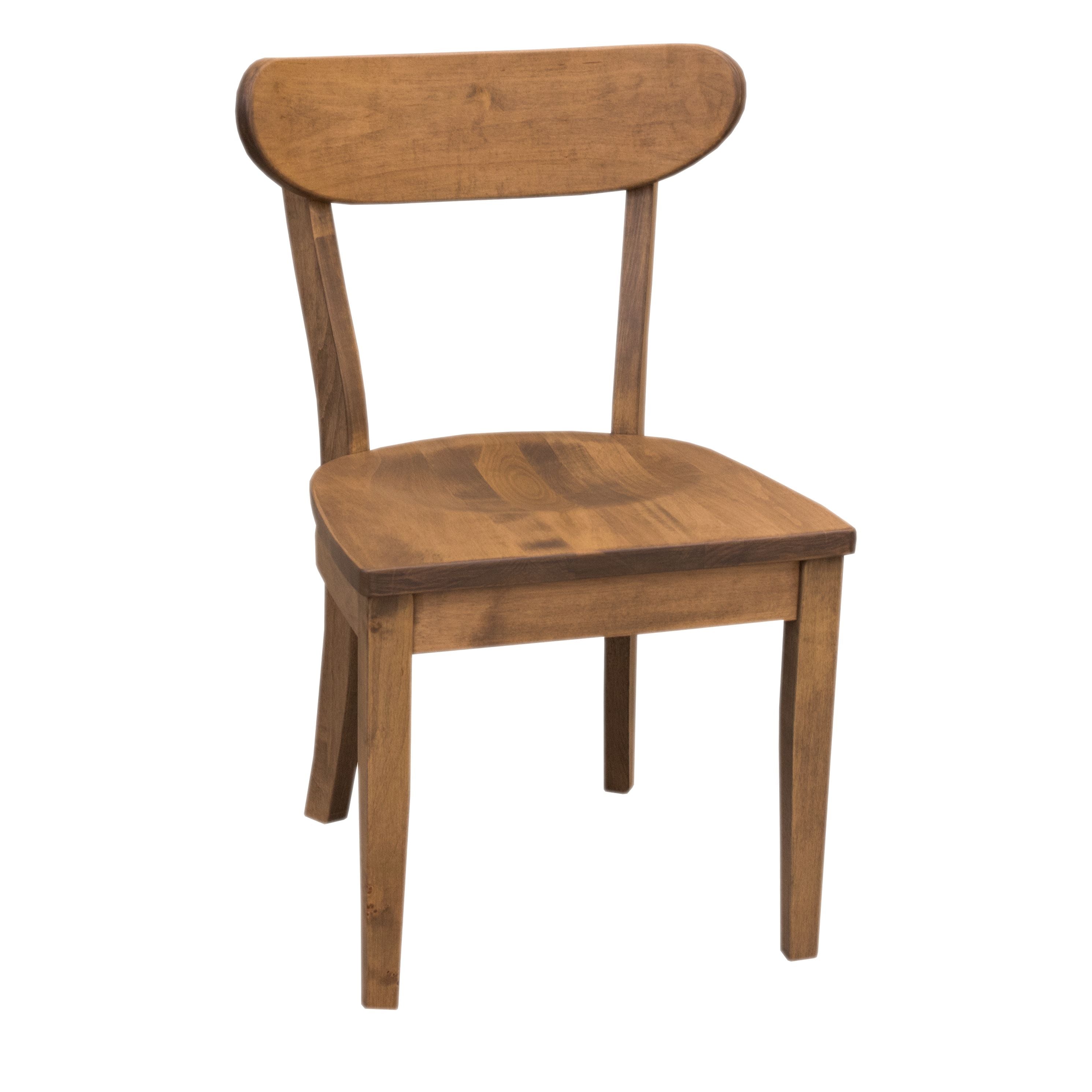 Windsor Solid Maple Wood Mid Century Side Dining Chair | Cider Color