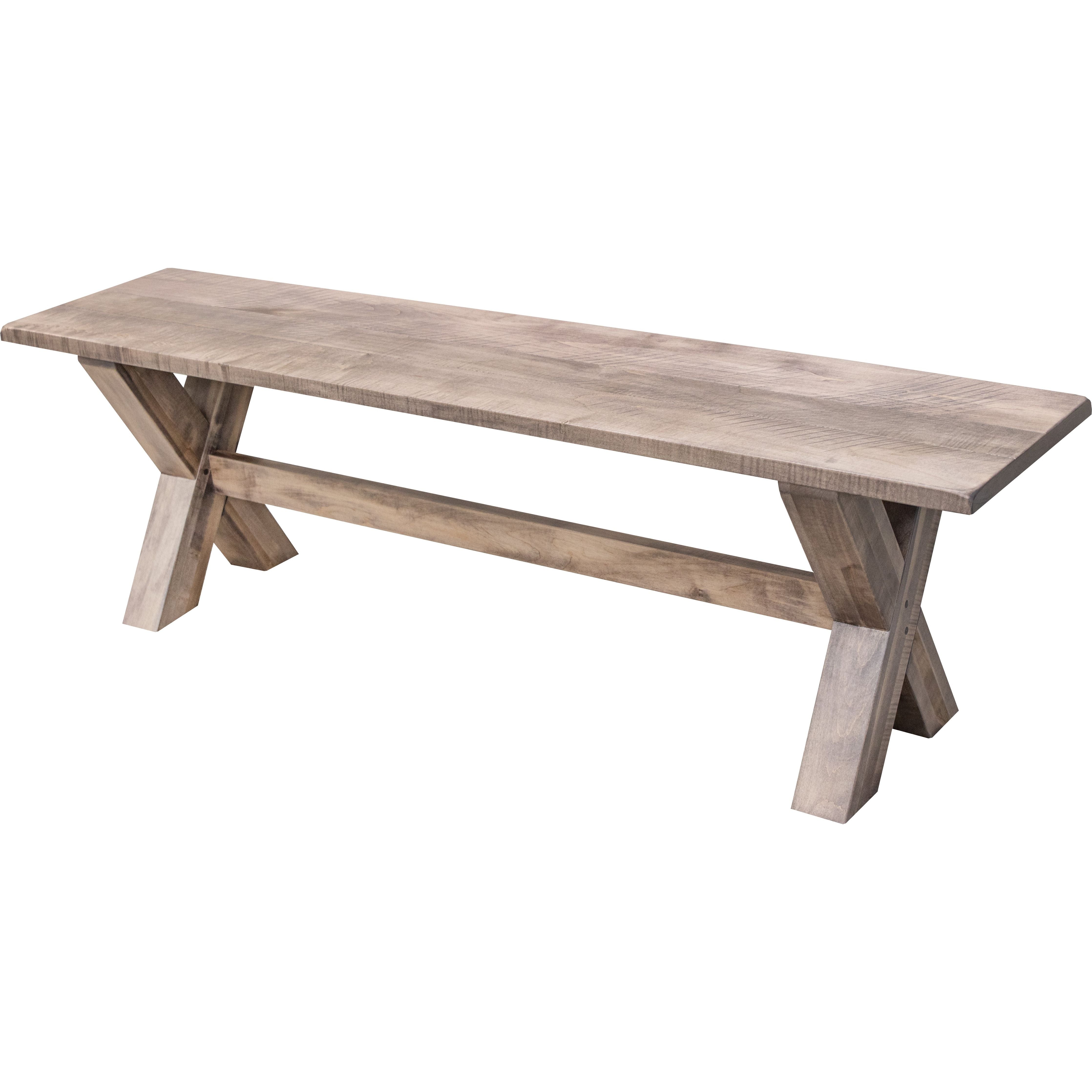 Wooden X Maple Wood Trestle Dining Bench | DU