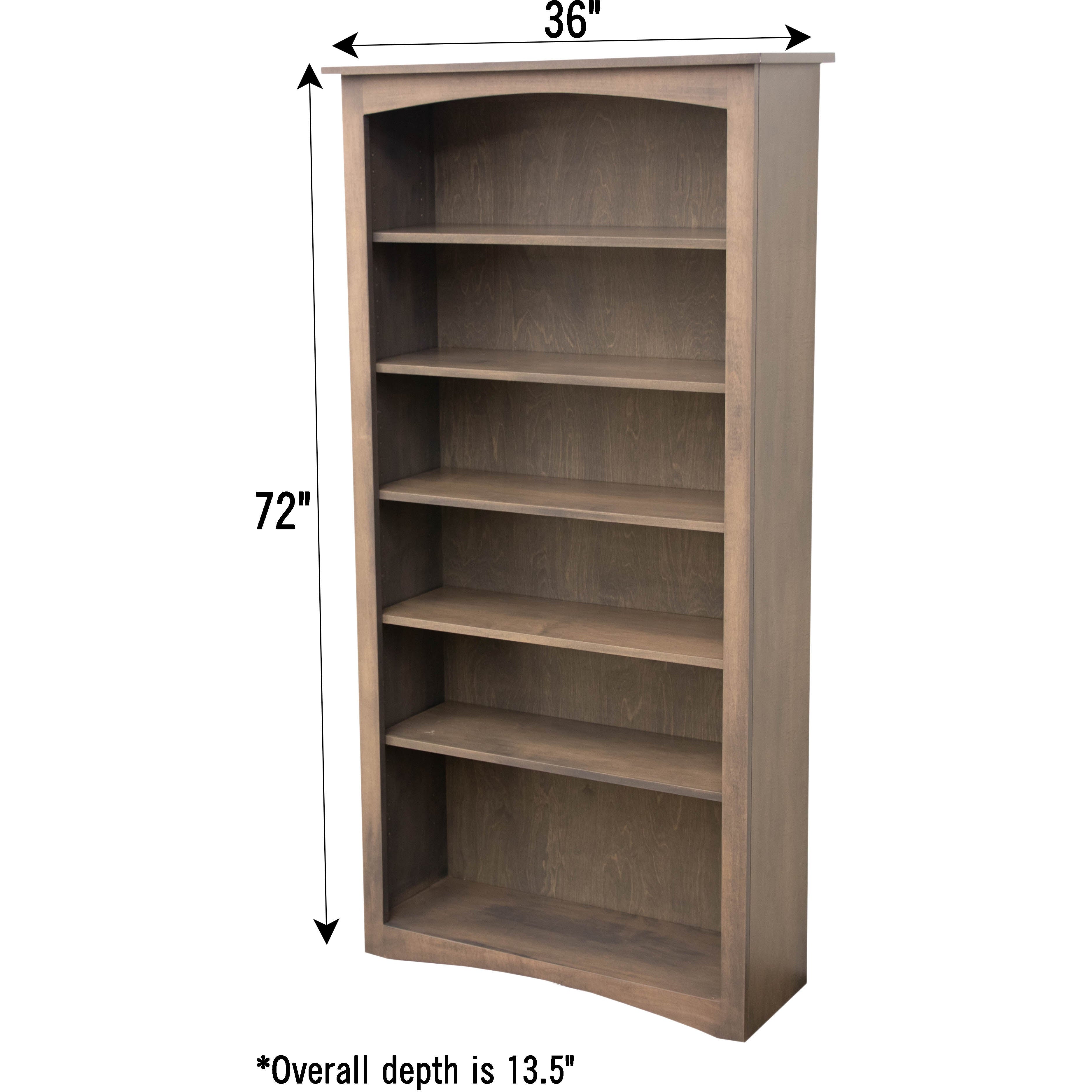 Shaker Solid Wood Bookcase, 72"
