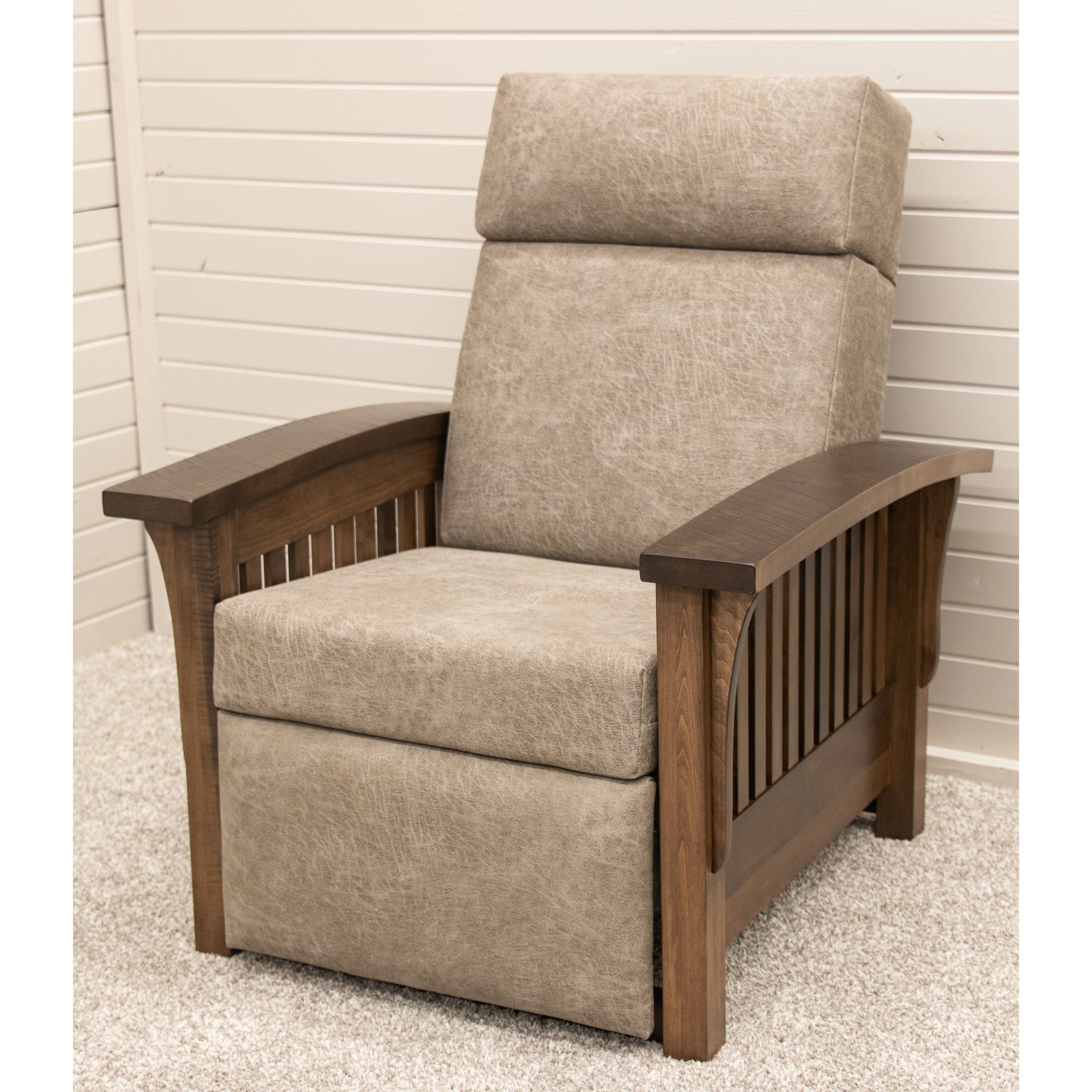 Mission Push Back Recliner with Wood Arms
