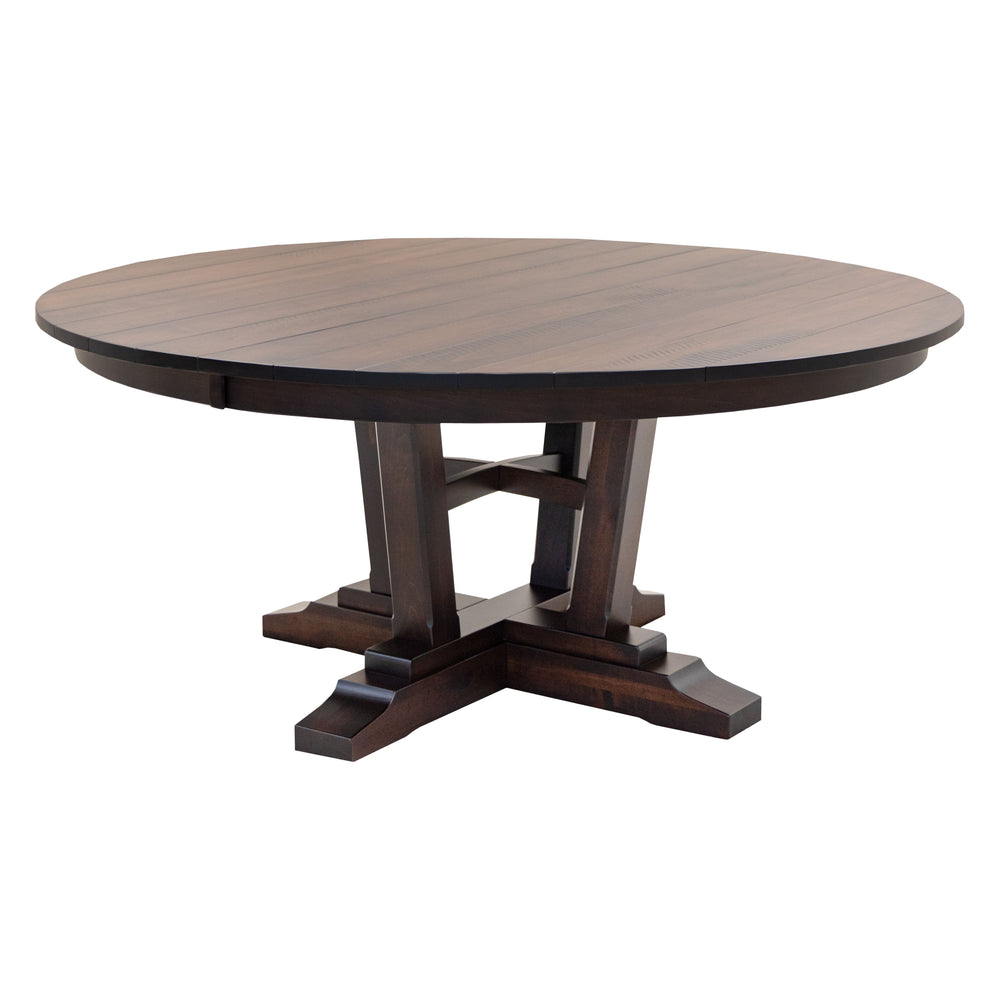 Table Roud Round Extendable Dining Table | Round Dining Table with Leaf